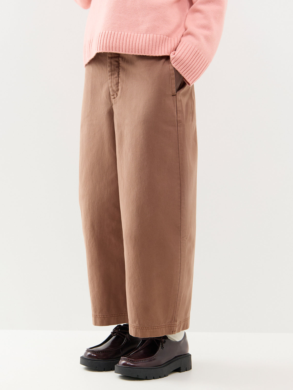 Laydown Cotton Chinos - Brownie