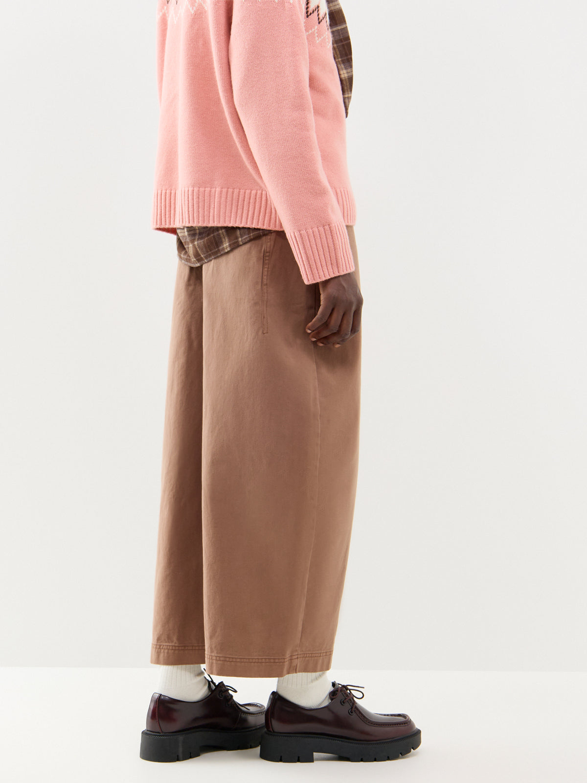 Laydown Cotton Chinos - Brownie
