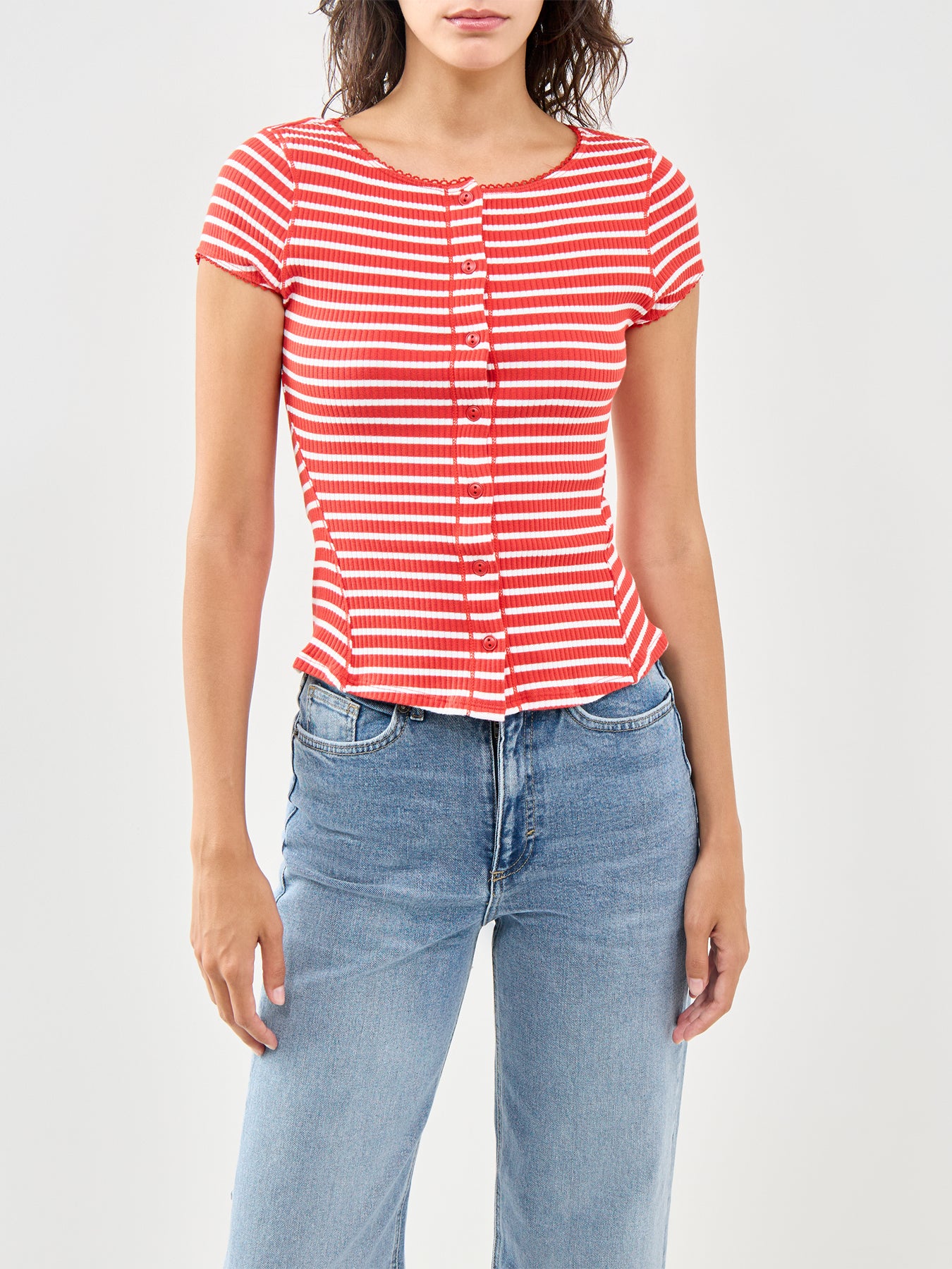 Most Wanted Striped Cardigan Red