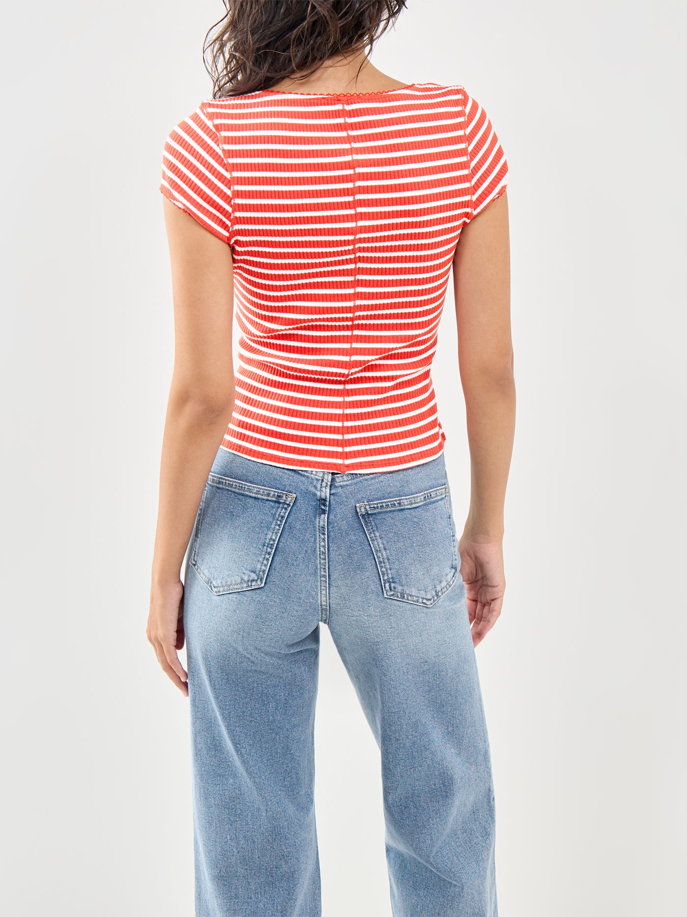 Most Wanted Striped Cardigan Red