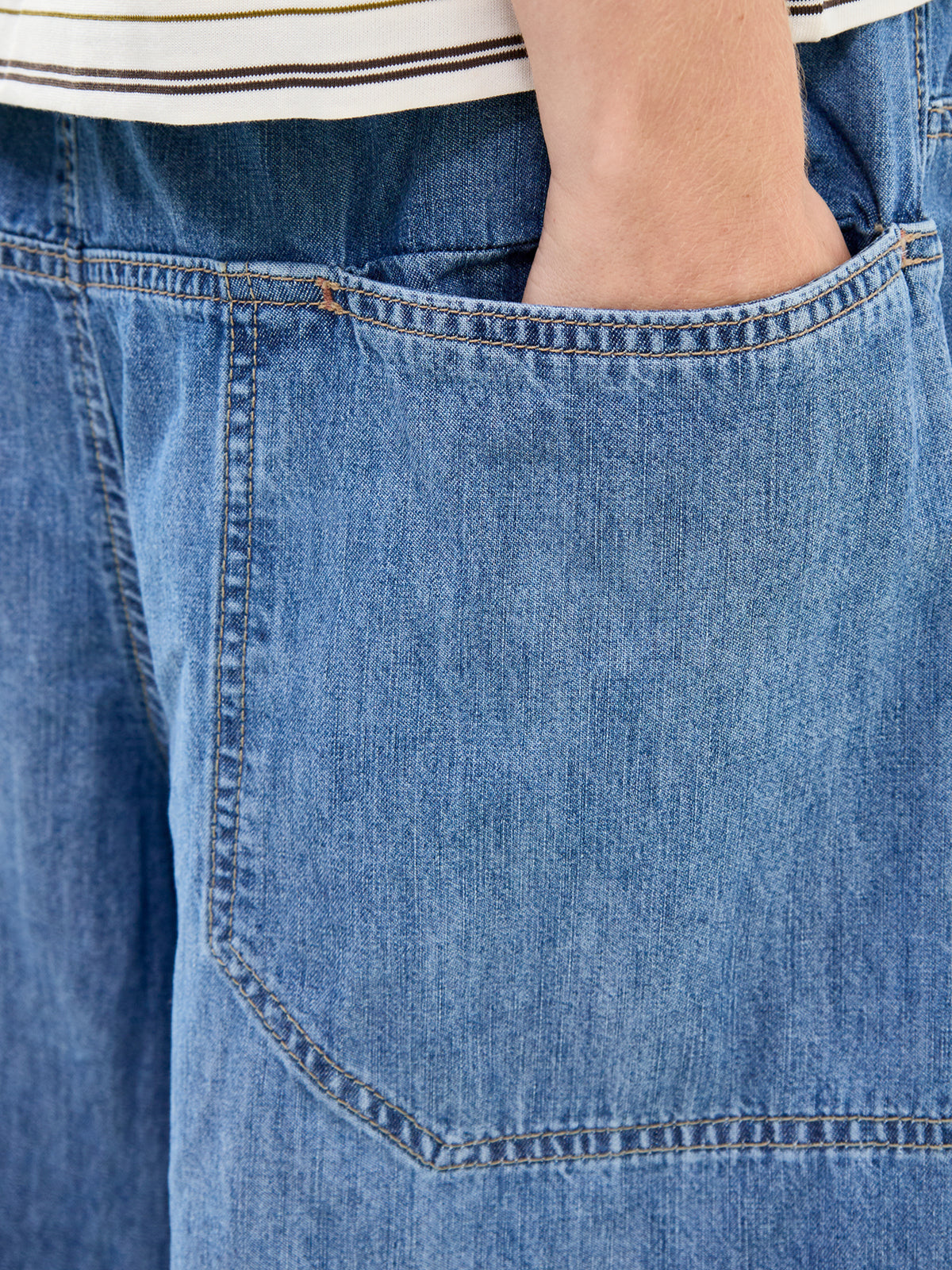 Free People Easy Peasy Pull-On Jeans Blue