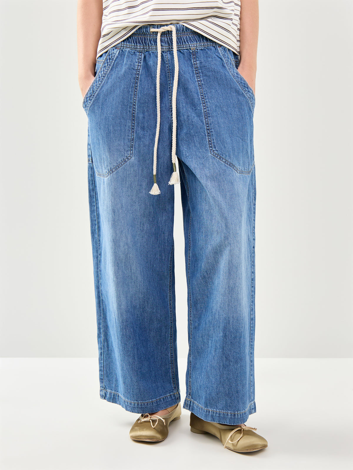 Free People Easy Peasy Pull-On Jeans Blue
