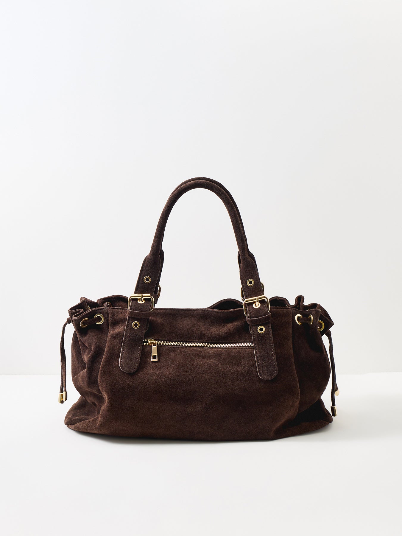 Beltra Large Suede Tote Bag Brown