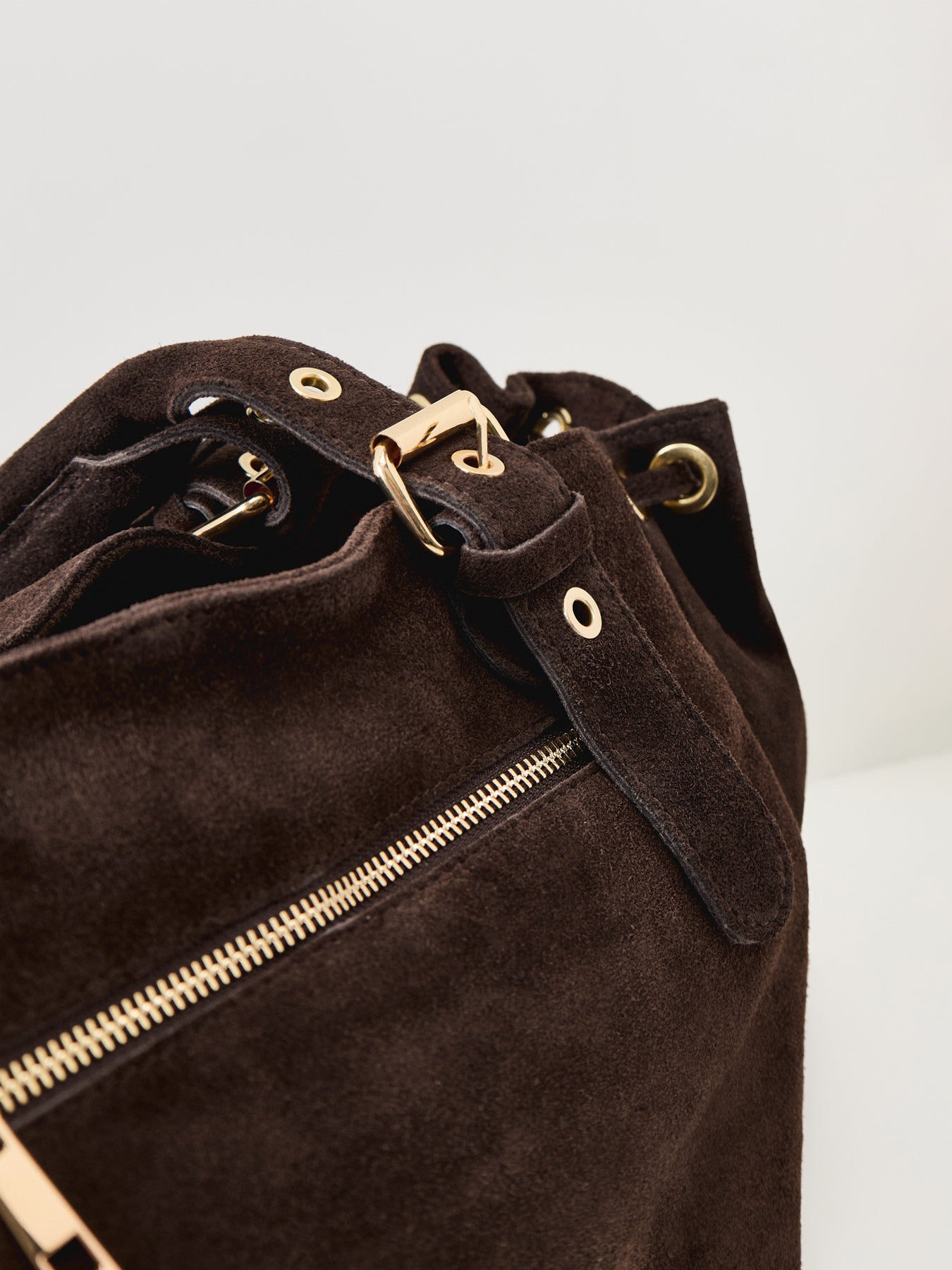 Beltra Large Suede Tote Bag Brown