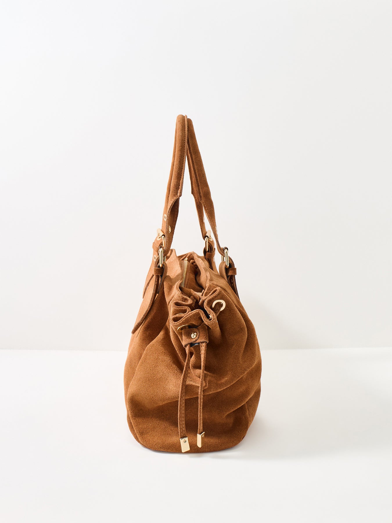 Beltra Big Suede Tote Bag Tan