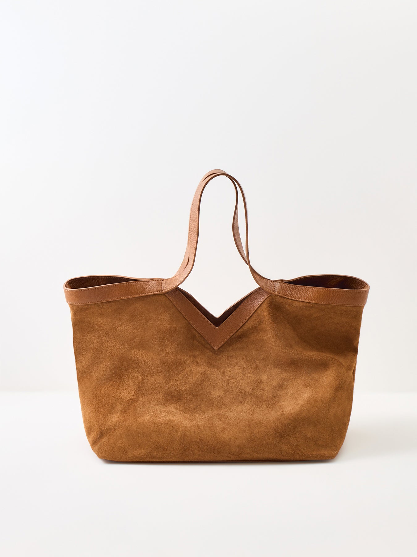 Vieras Suede Tote Bag Tan