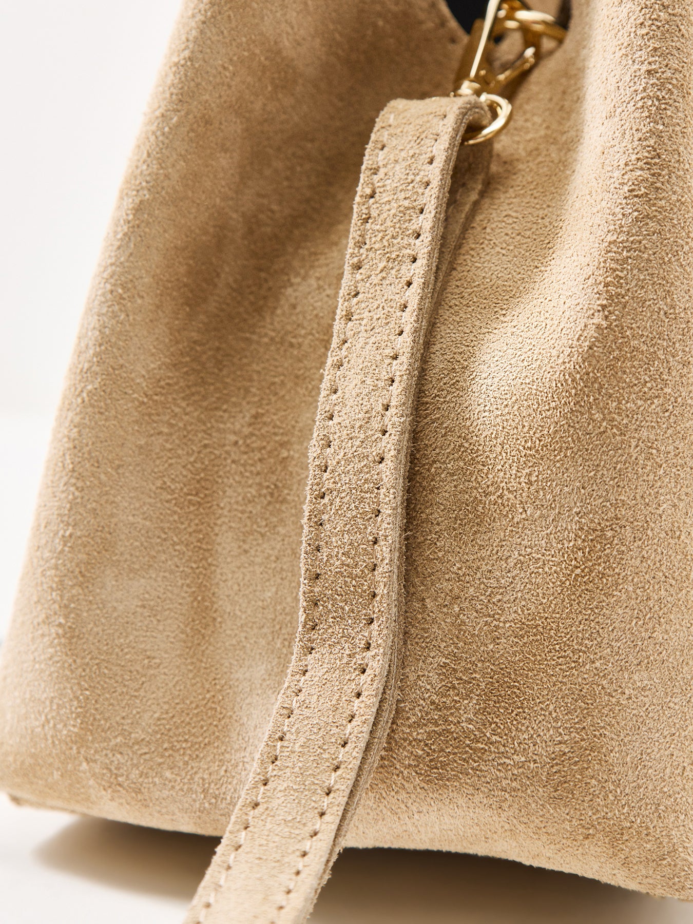 Avera Suede Shoulder Bag Tan