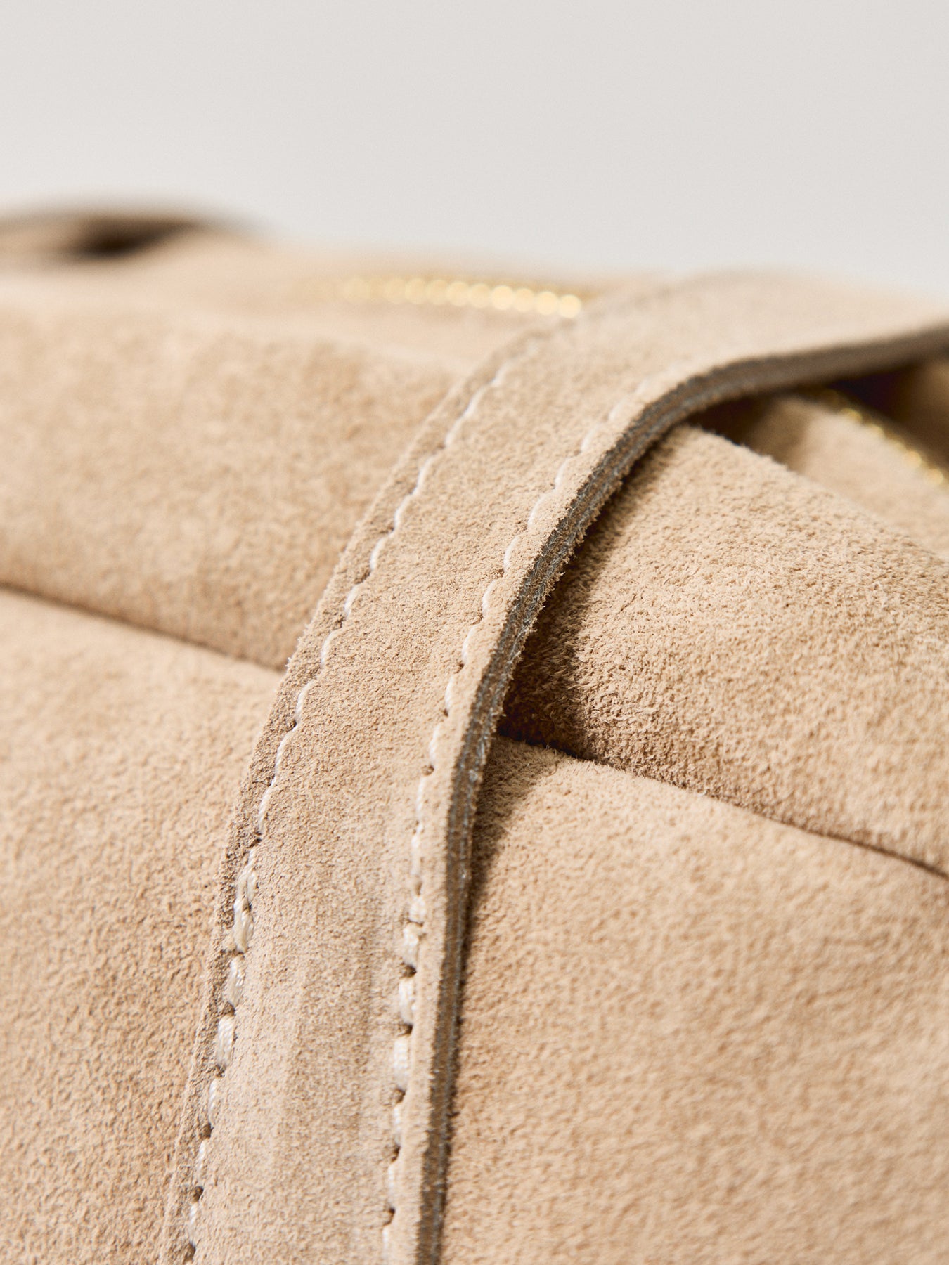 Manny Suede Tote Bag Tan