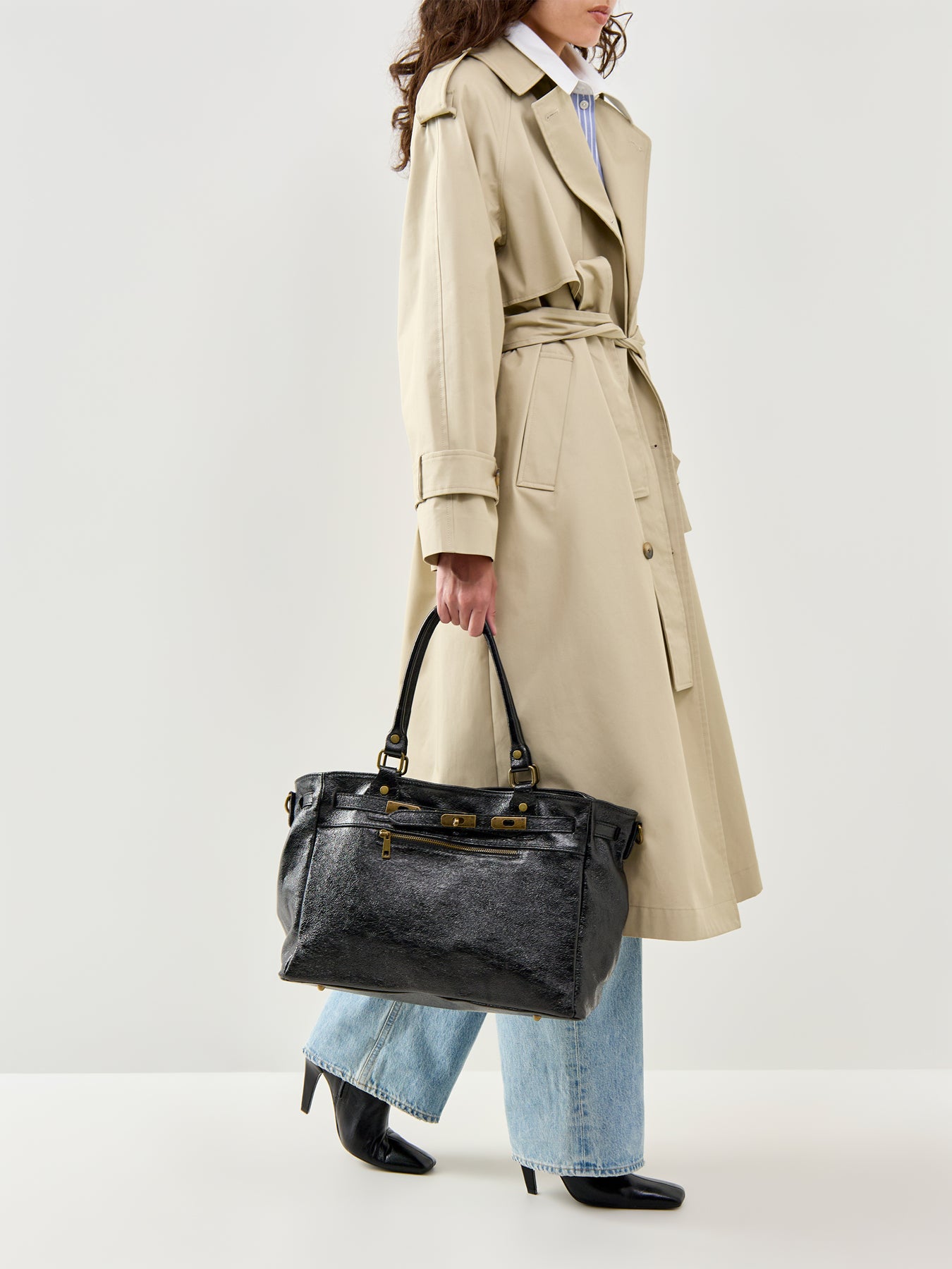Cecine Laminato Tote Bag Black