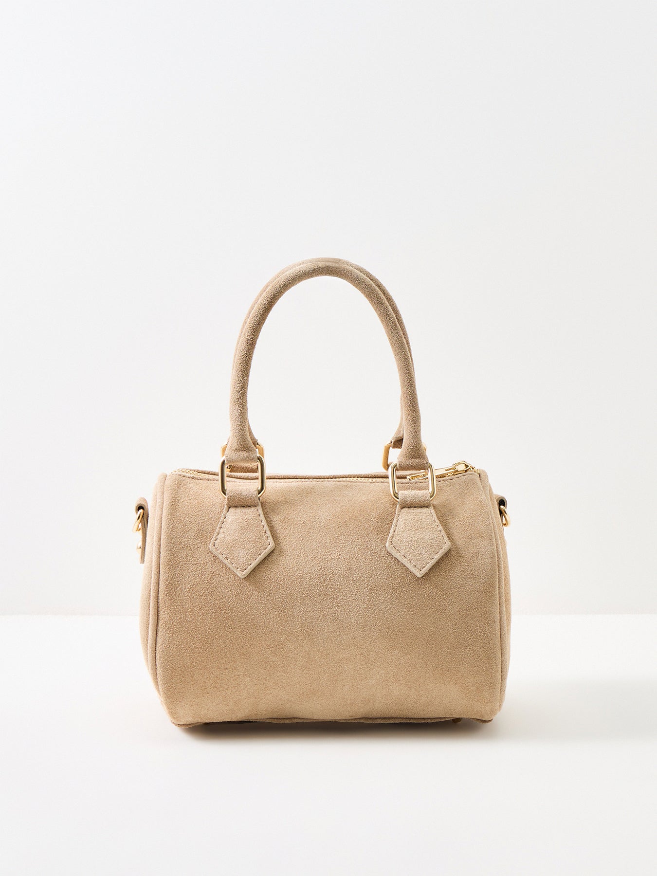 Bauletto Novo Small Suede Tote Bag Tan