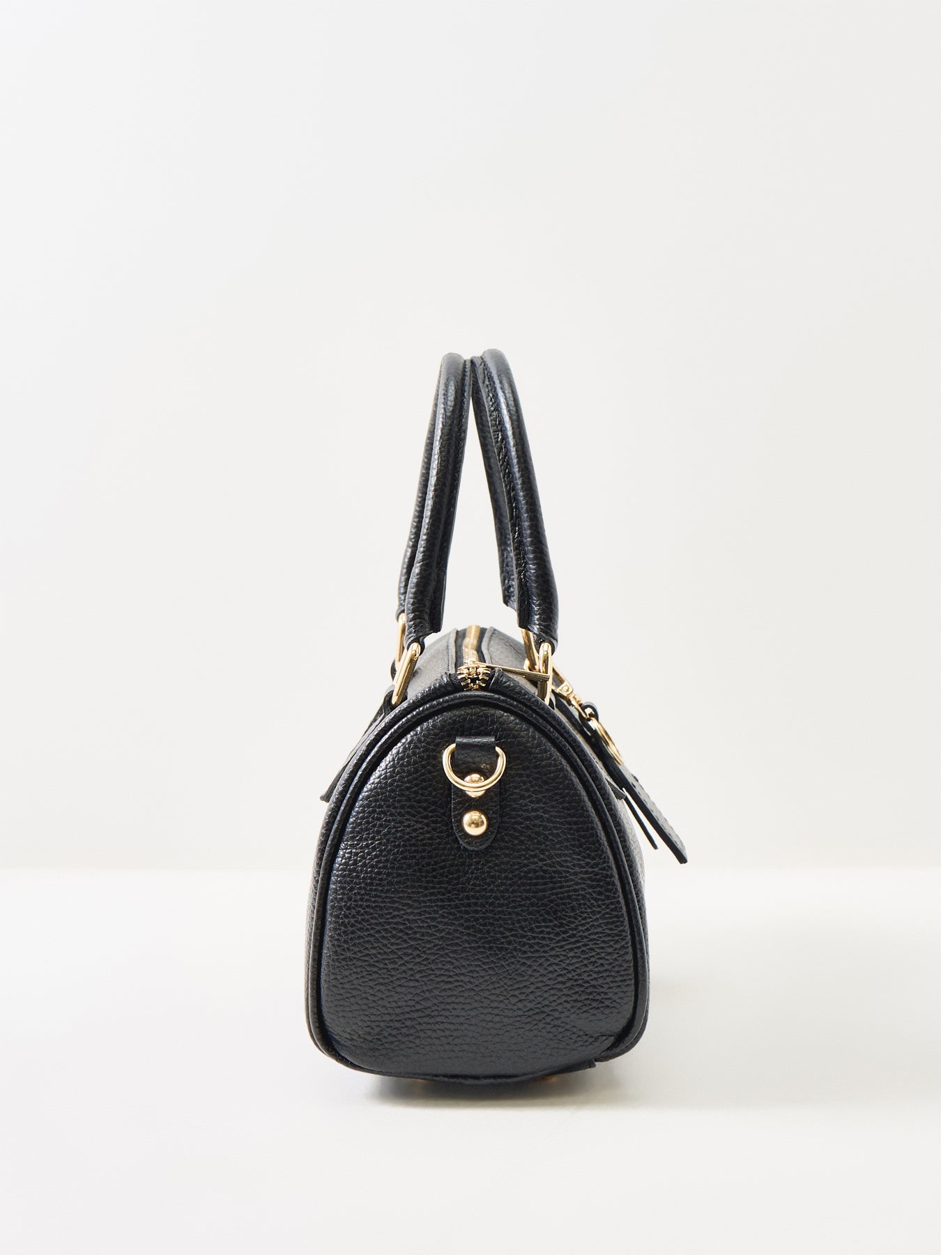 Borsa Art Bauletto Novo Small Leather Tote Bag Black
