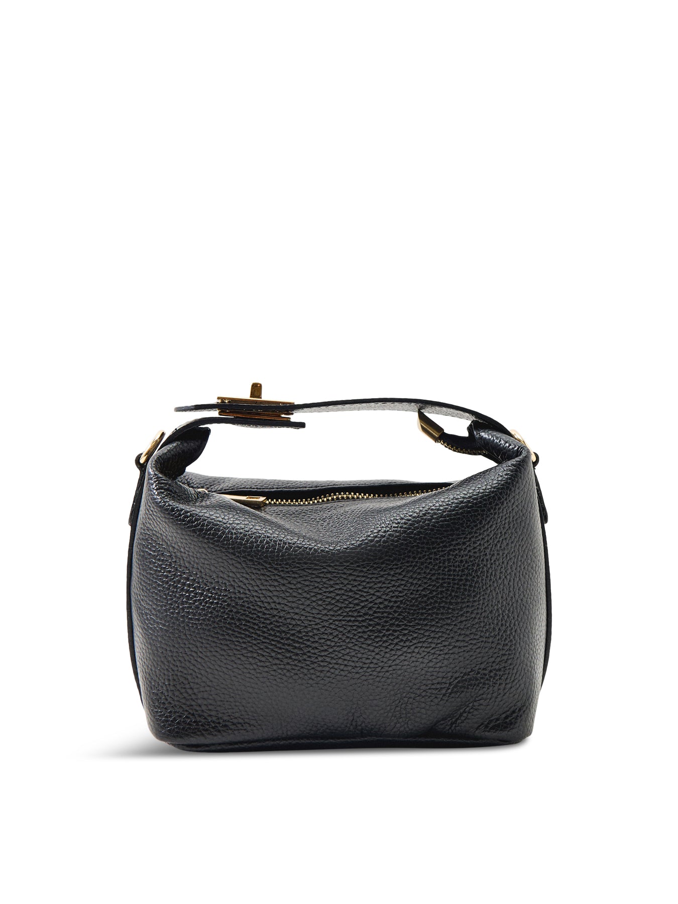 Saza Leather Shoulder Bag Black