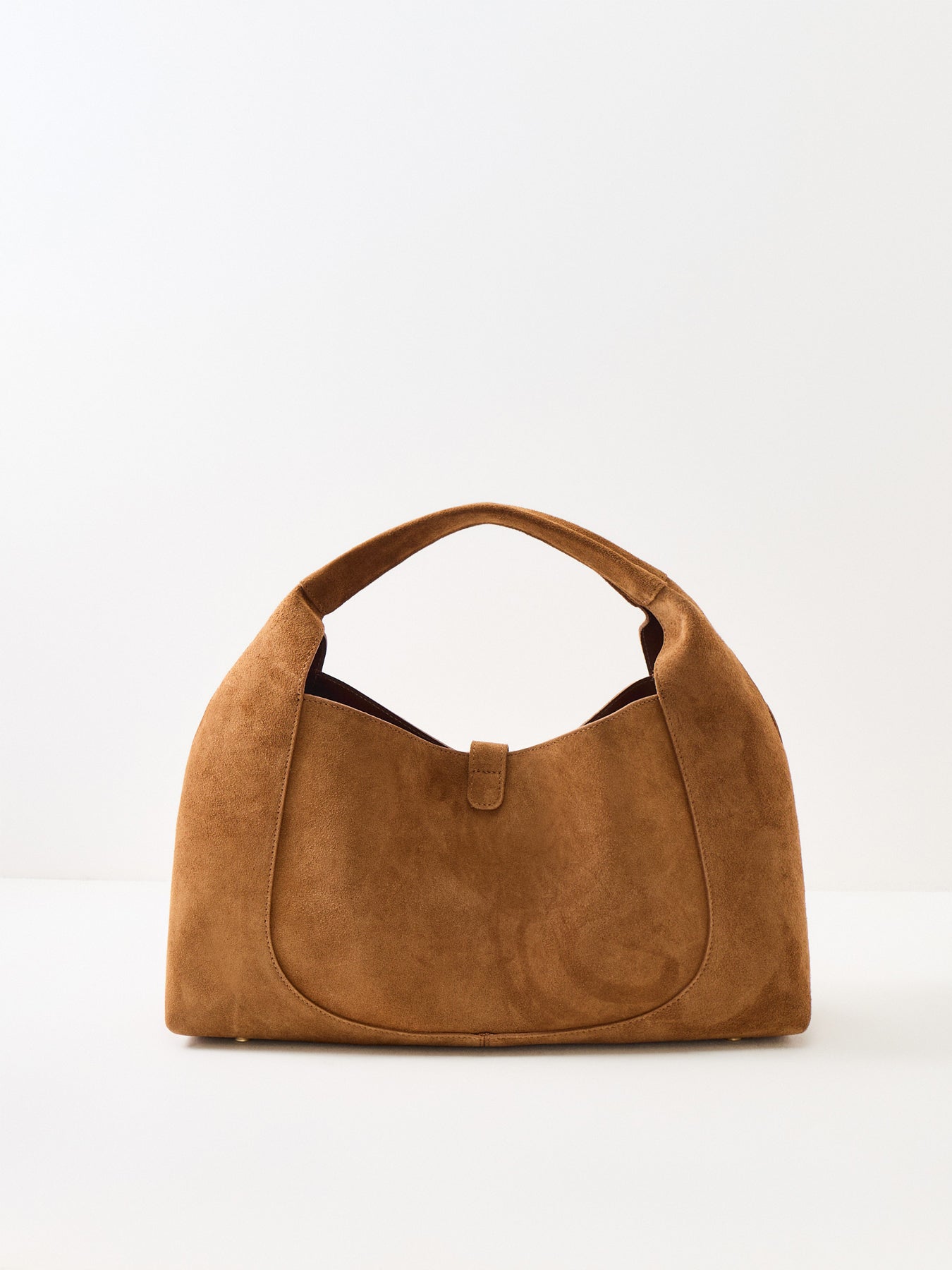 Sandrina Suede Ring Shoulder Bag Tan