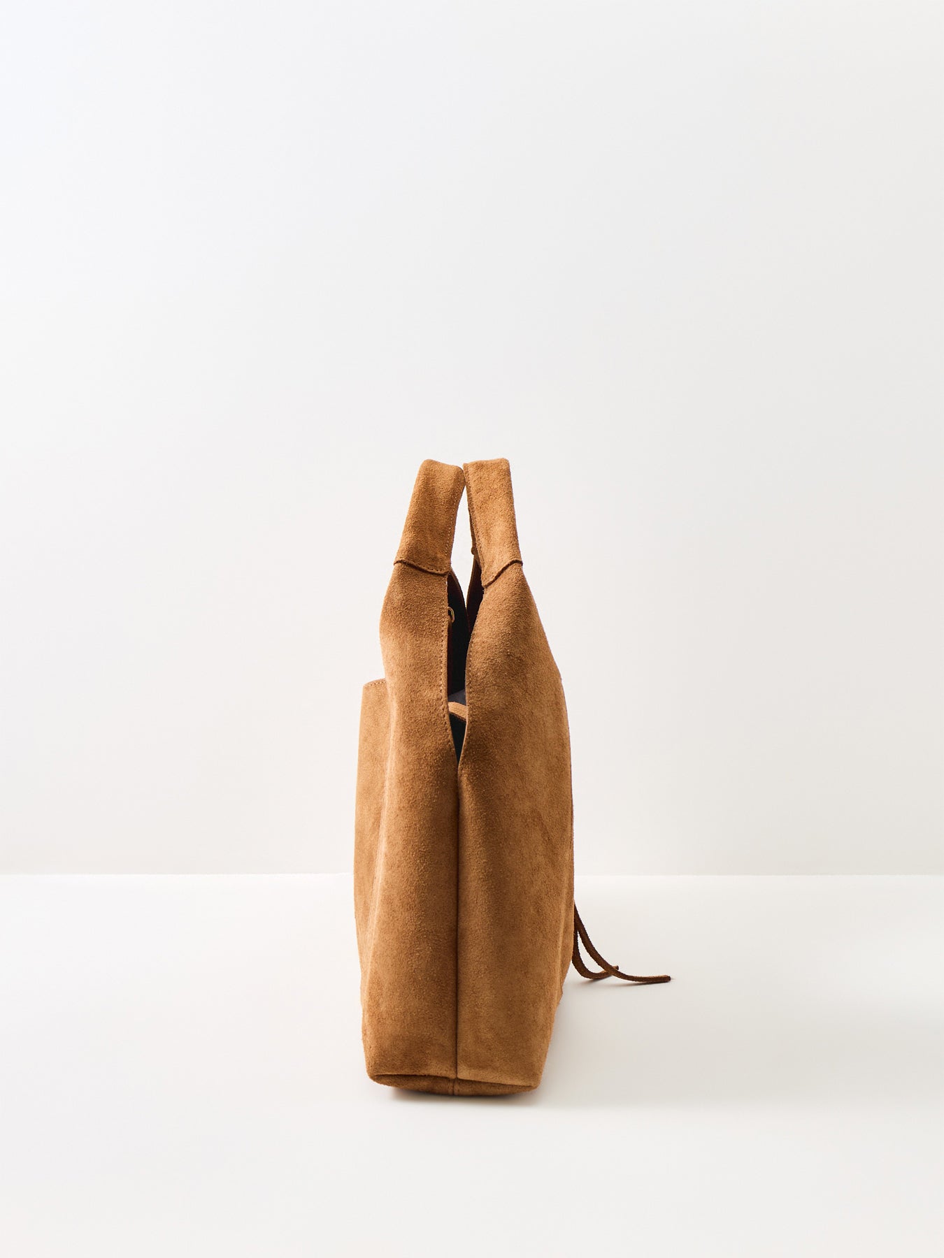 Sandrina Suede Ring Shoulder Bag Tan