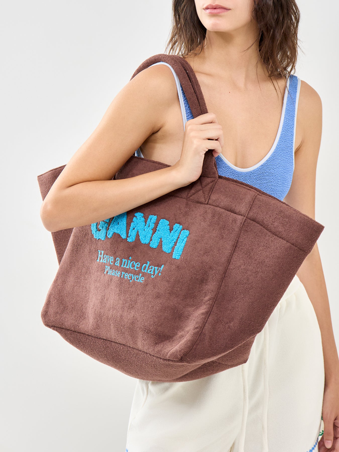 XXL Shopper Tote Bag Brown