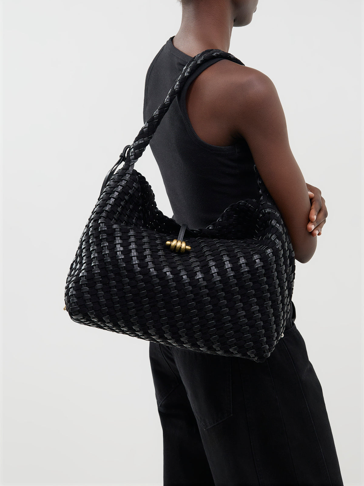 AURELIE Woven Shoulder Bag