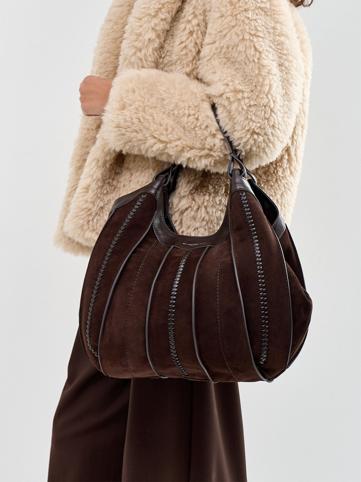 Women's DUA Large Leather Shoulder Bag