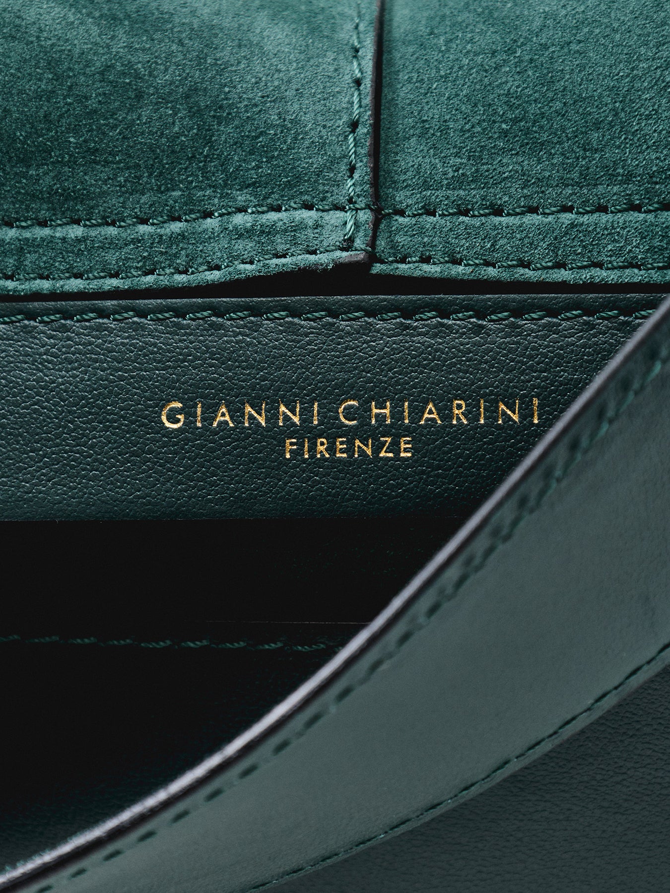 Helena Round Suede Leather Shoulder Bag Green