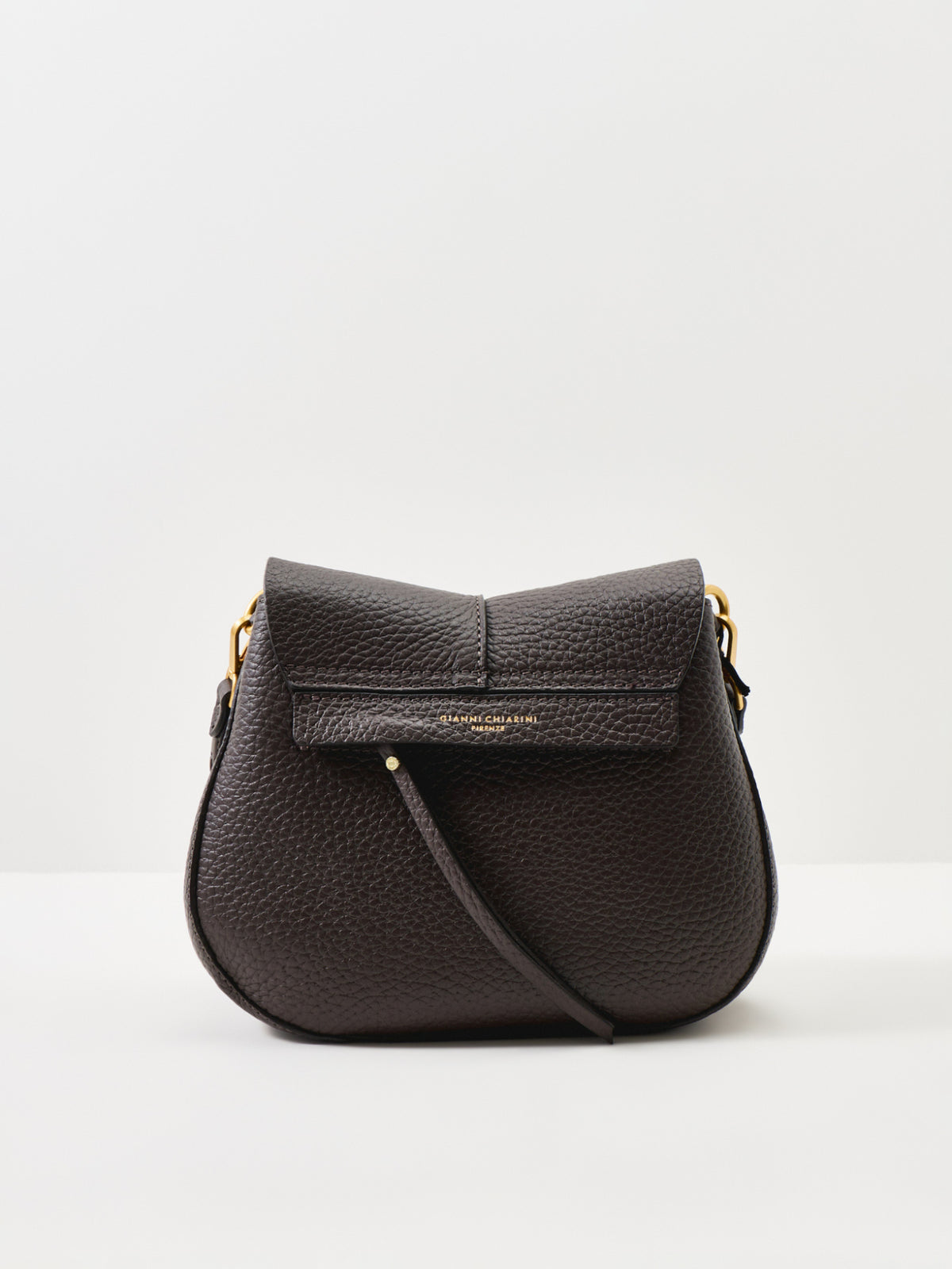 Helena Round Leather Shoulder Bag – Espresso