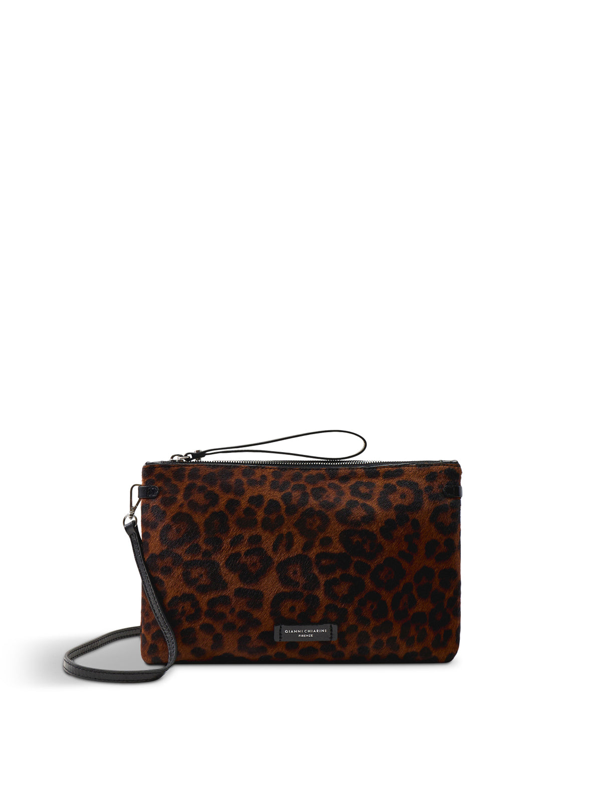 Hermy Leopard Leather Crossbody Bag