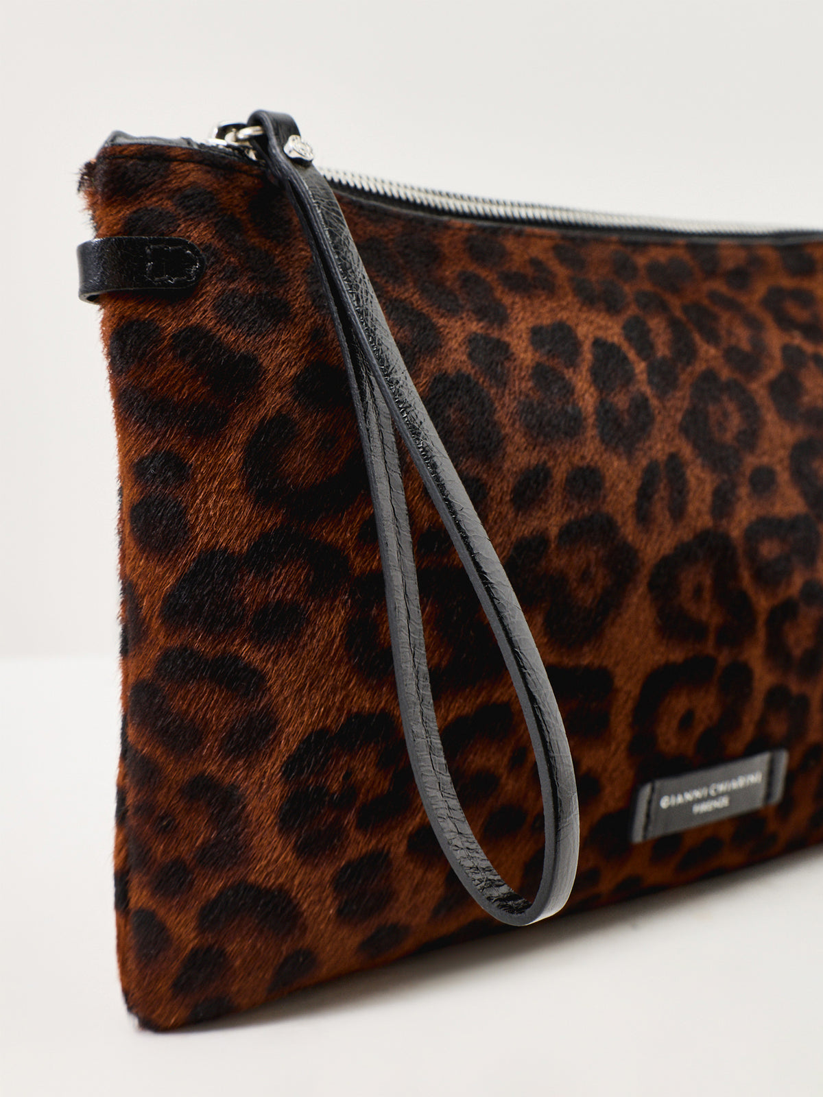 Hermy Leopard Leather Crossbody Bag