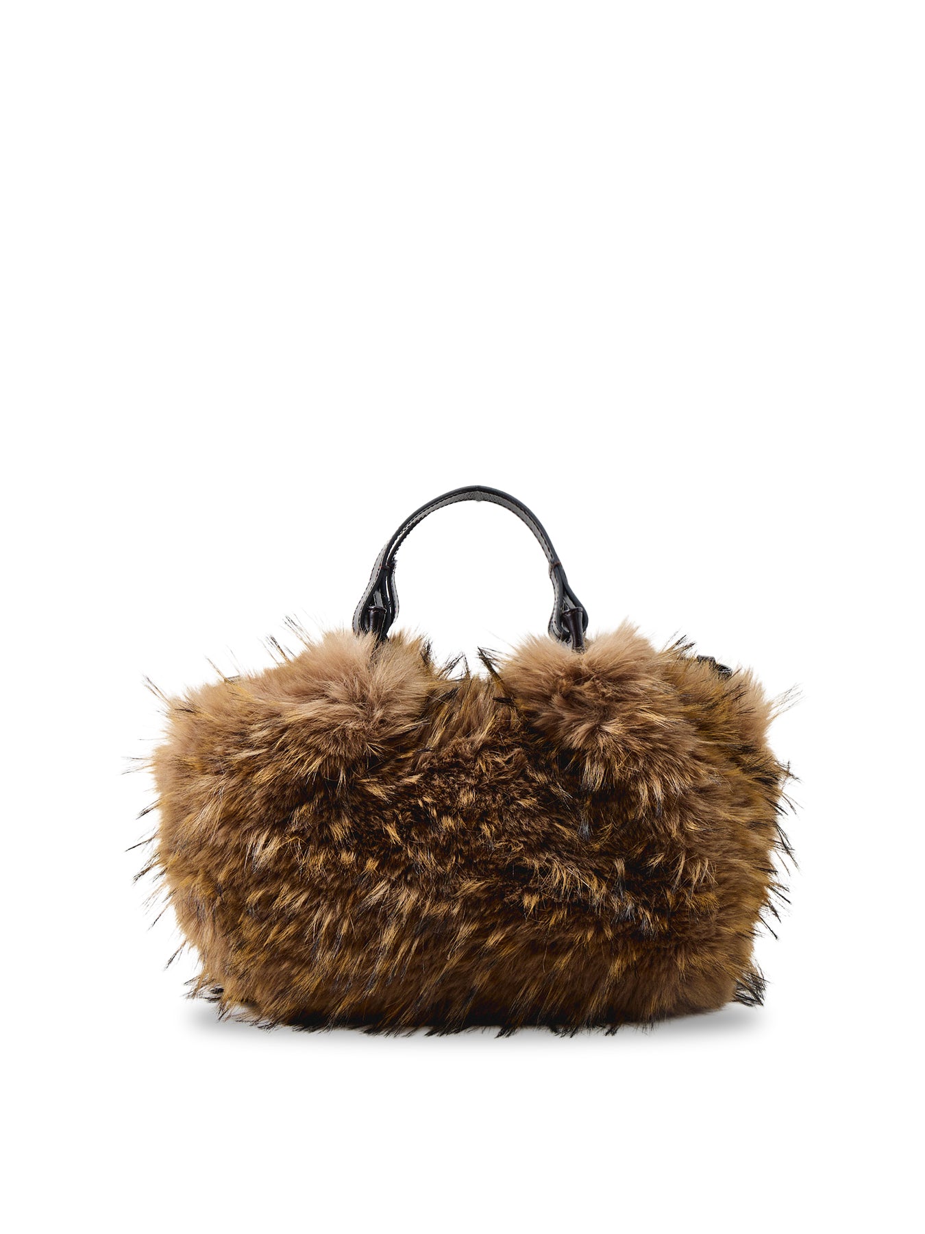 Dua Leather And Faux-Fur Tote Bag Brown