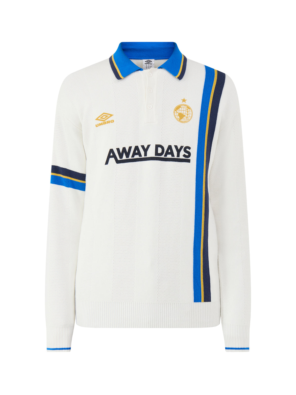 Cotton Knitted Football Long-Sleeve Polo Shirt