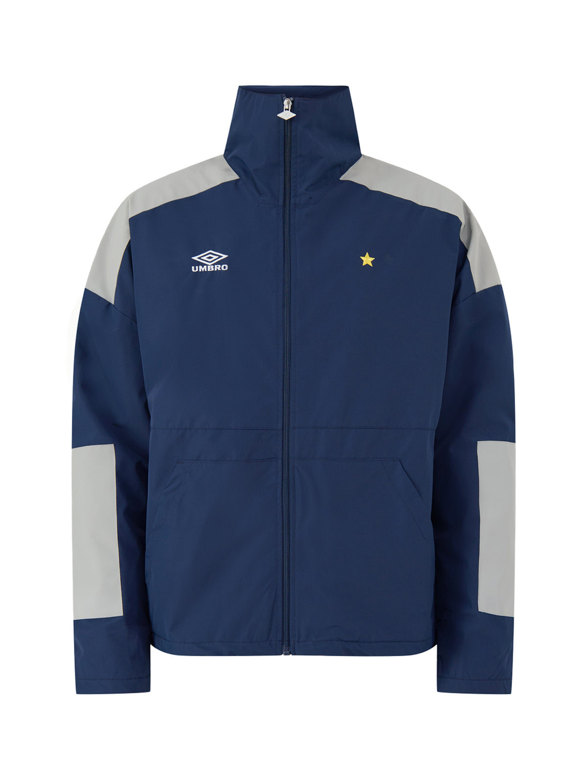 Panelled Boxy Jacket – Blue & Grey