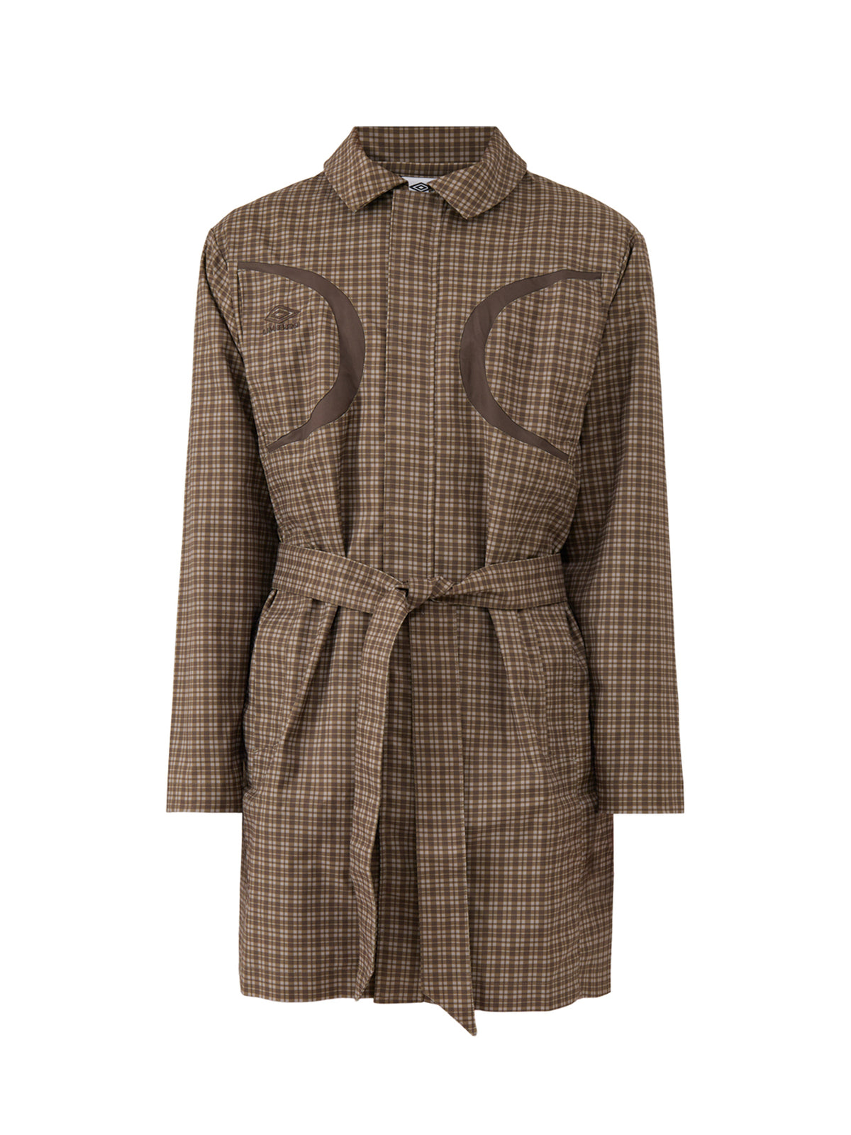 Check Trench Coat – Brown