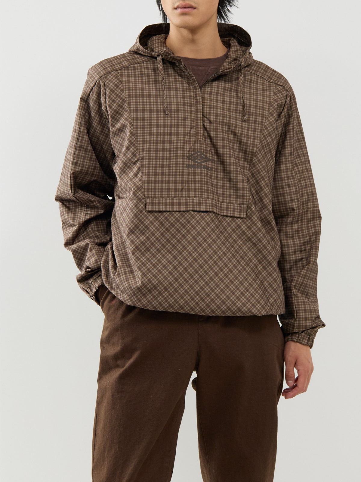 Check Cagoule – Brown