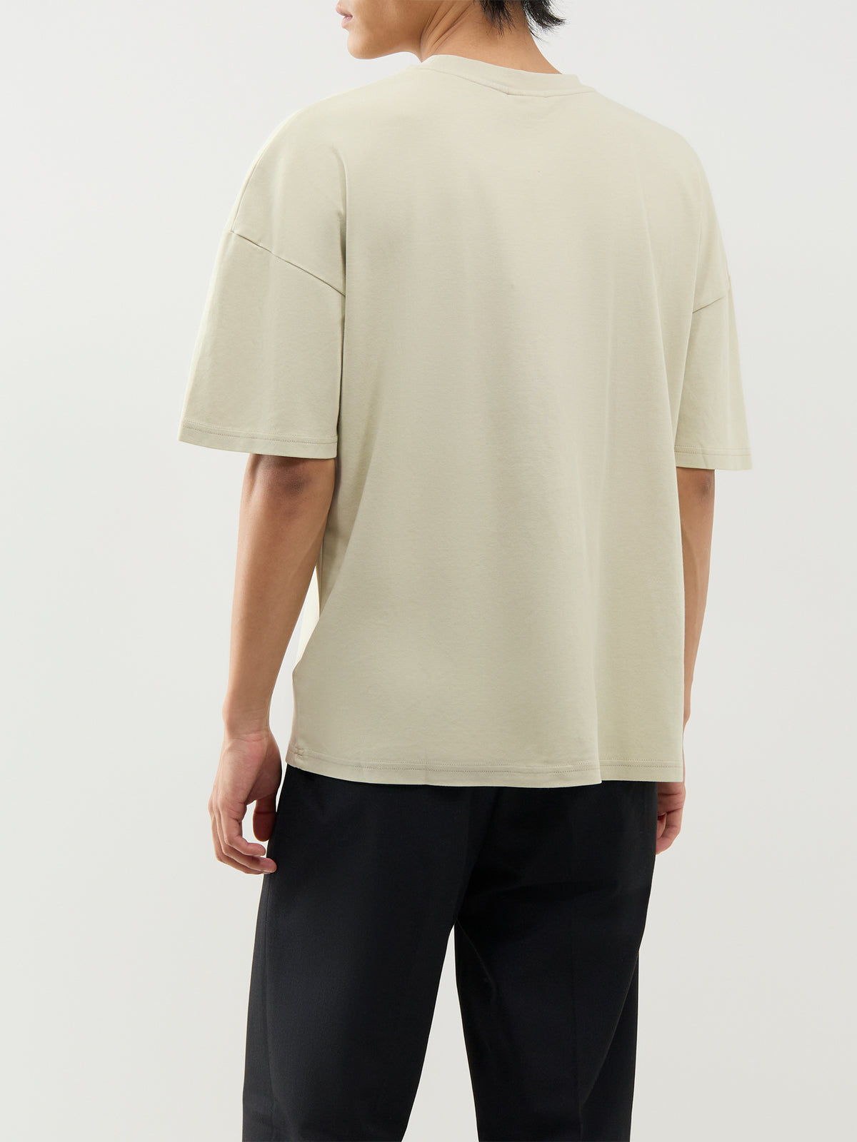 Cotton Washed Boxy T-Shirt – Beige & Taupe