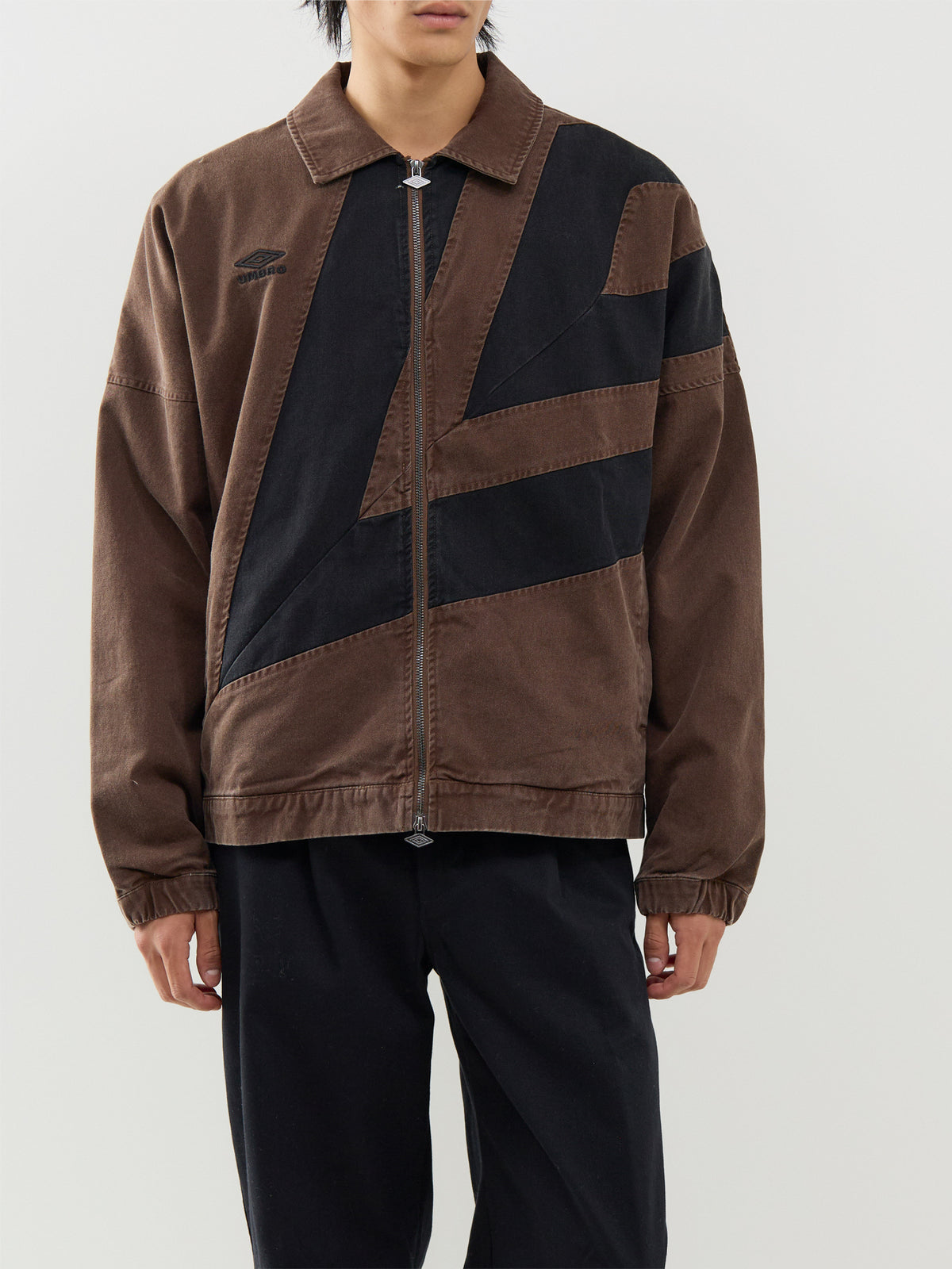 Cotton Washed Drill Jacket – Brown & Black