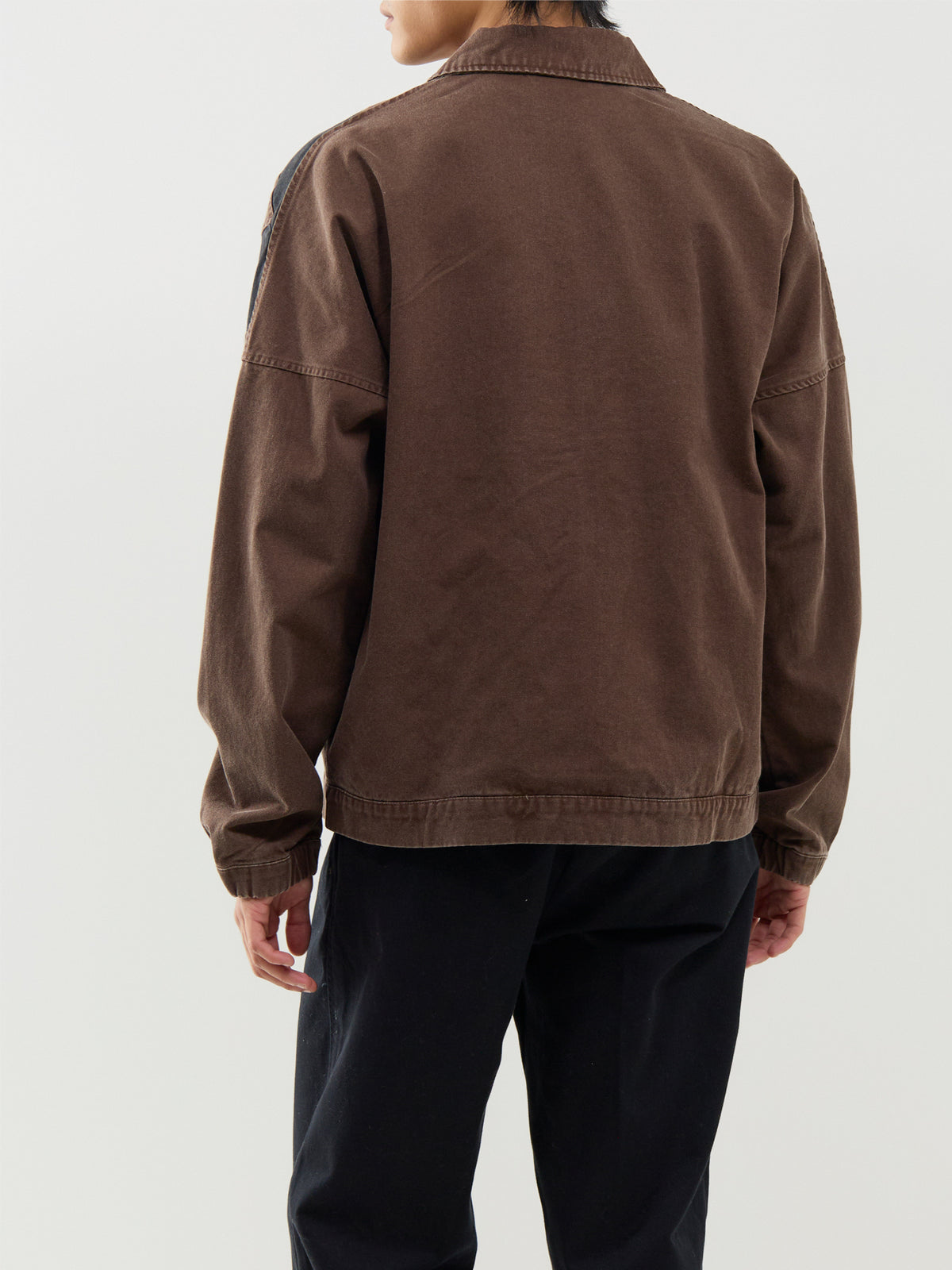 Cotton Washed Drill Jacket – Brown & Black