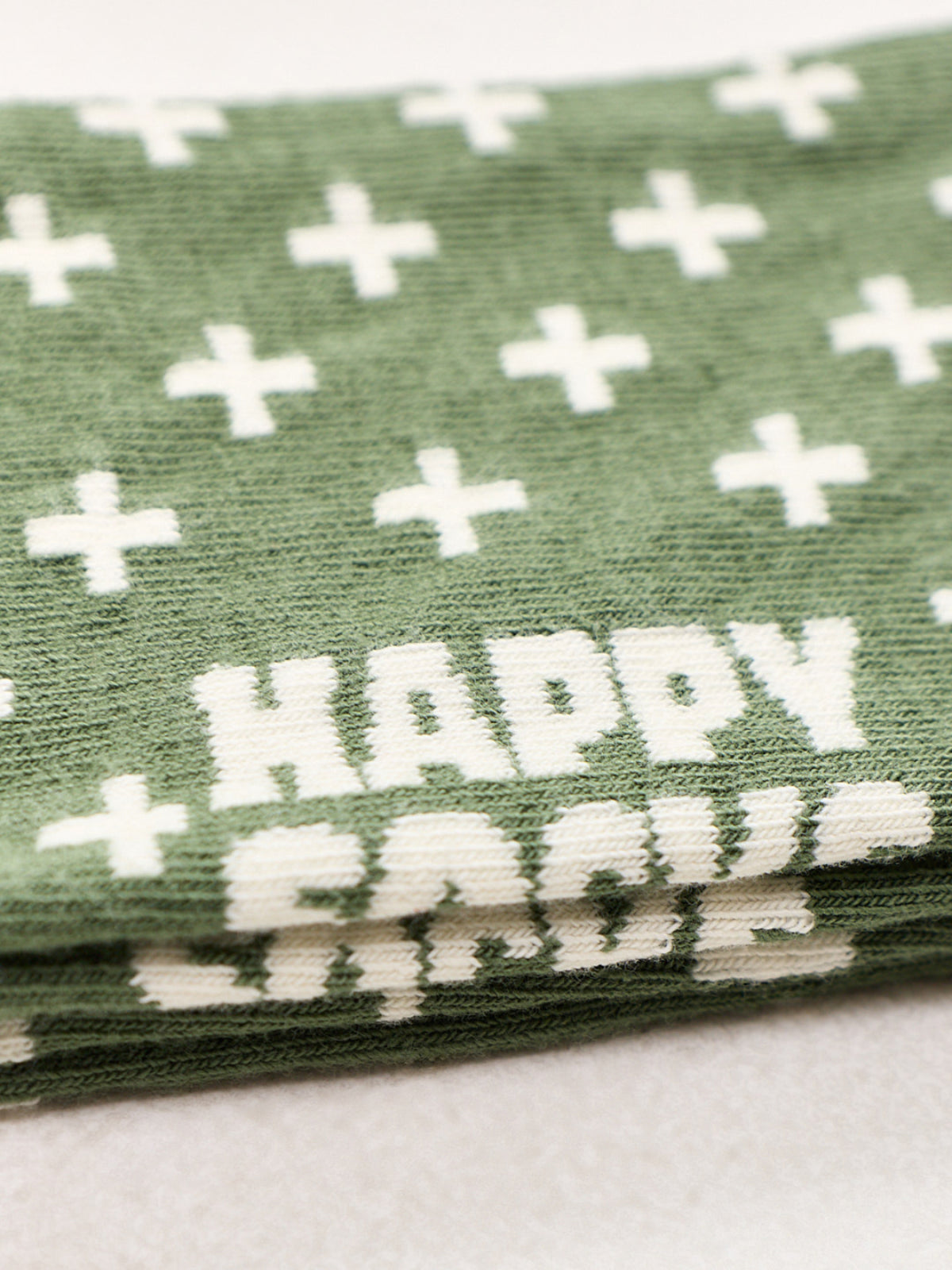 Cotton Plus Crew Socks - Green