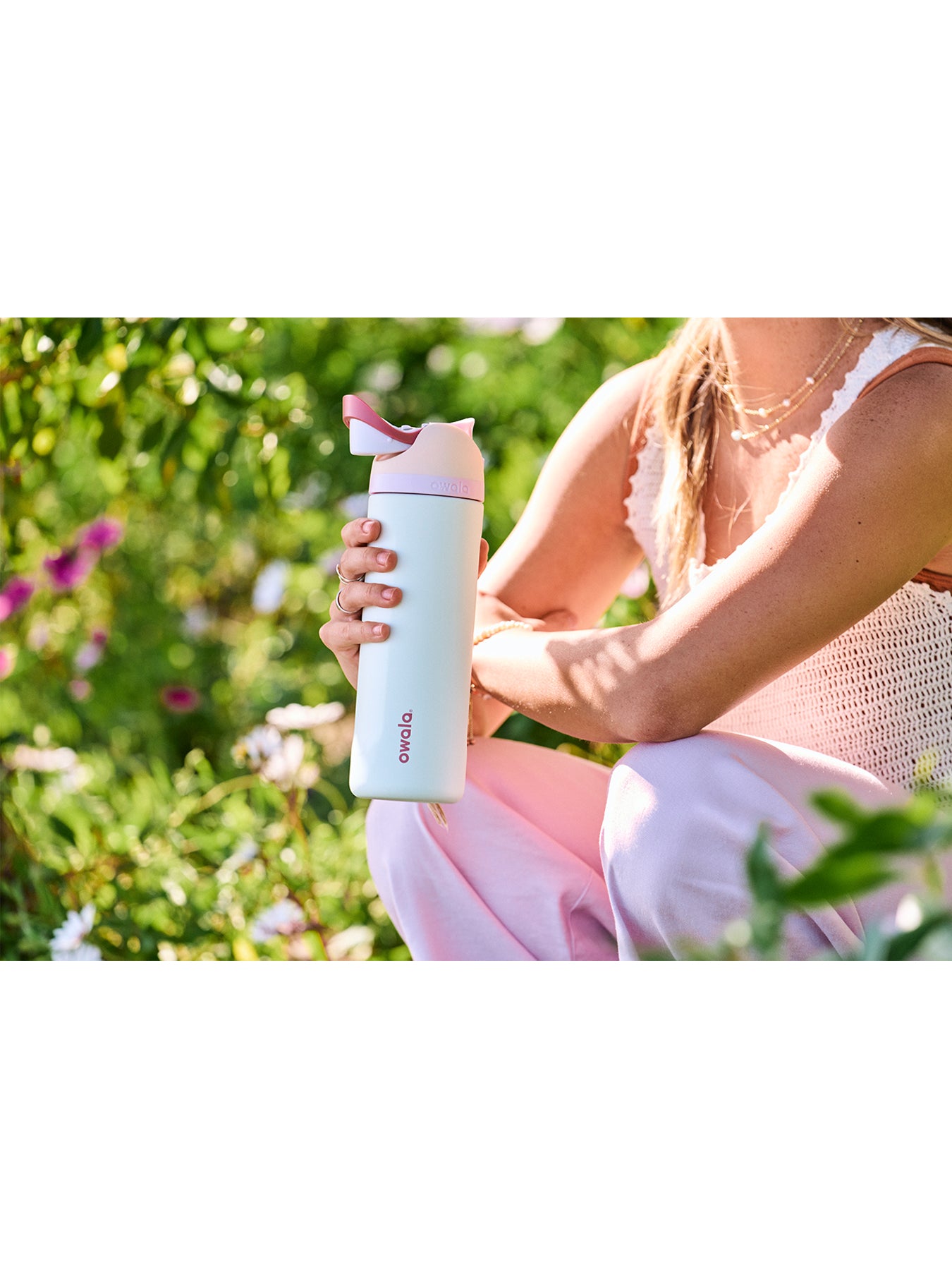 FreeSip Stainless Steel Water Bottle 946ml Coastal Mist