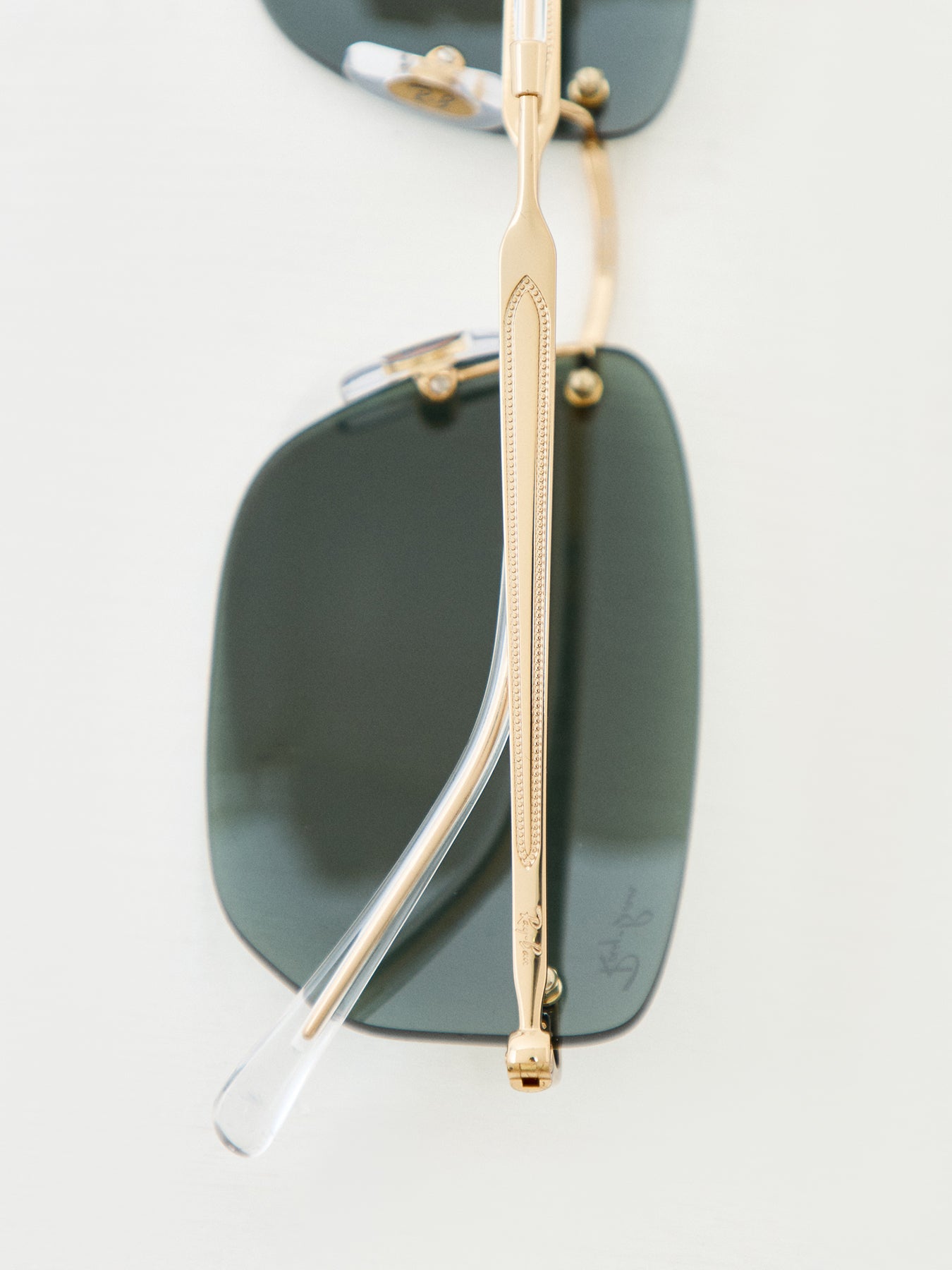 0RB3768 Rimless Oval Sunglasses Gold