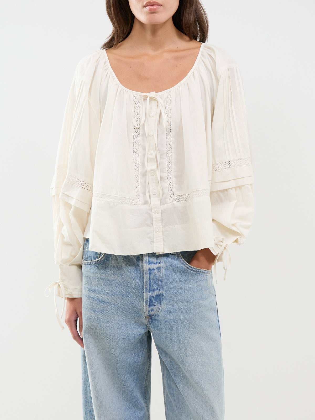 Cotton La Lune Long-Sleeved Blouse