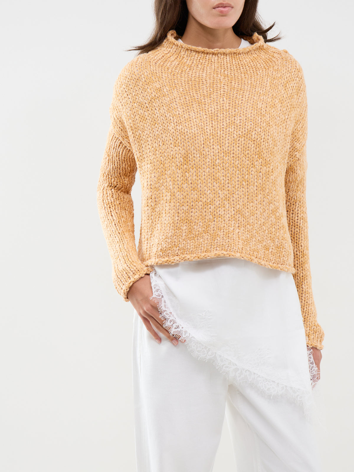 Cotton Blend Opal Crew Neck Jumper
