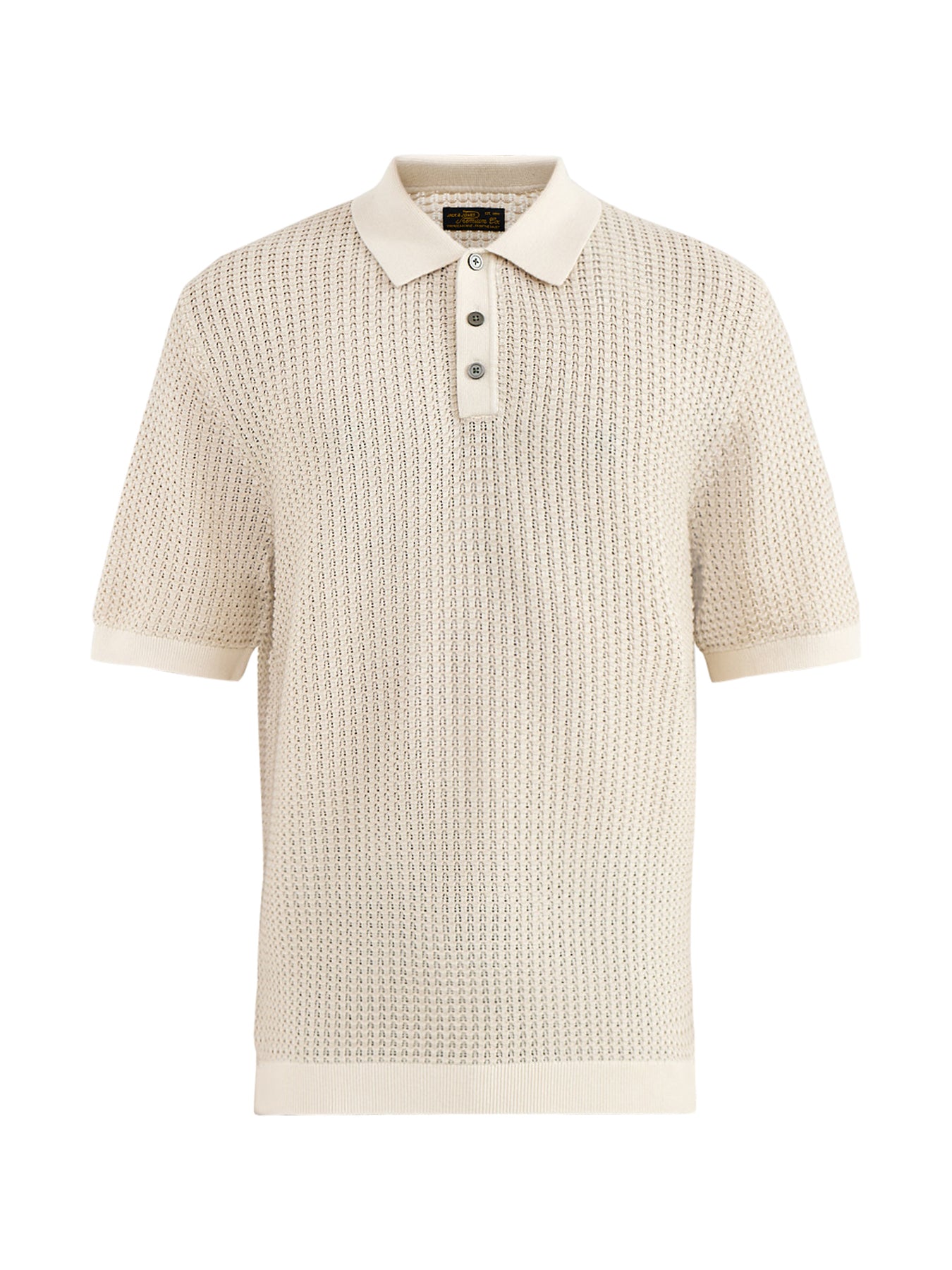Kingsley Knit Polo Shirt Cream