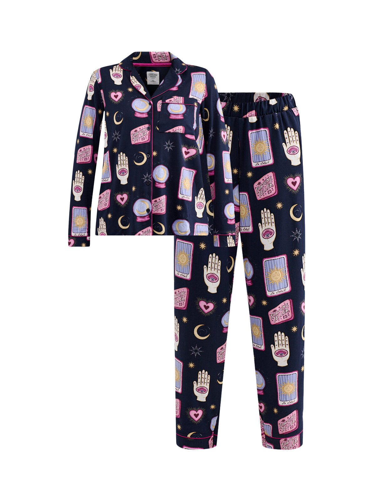 Tarot Card Recycled Polyester Long Pyjama Set