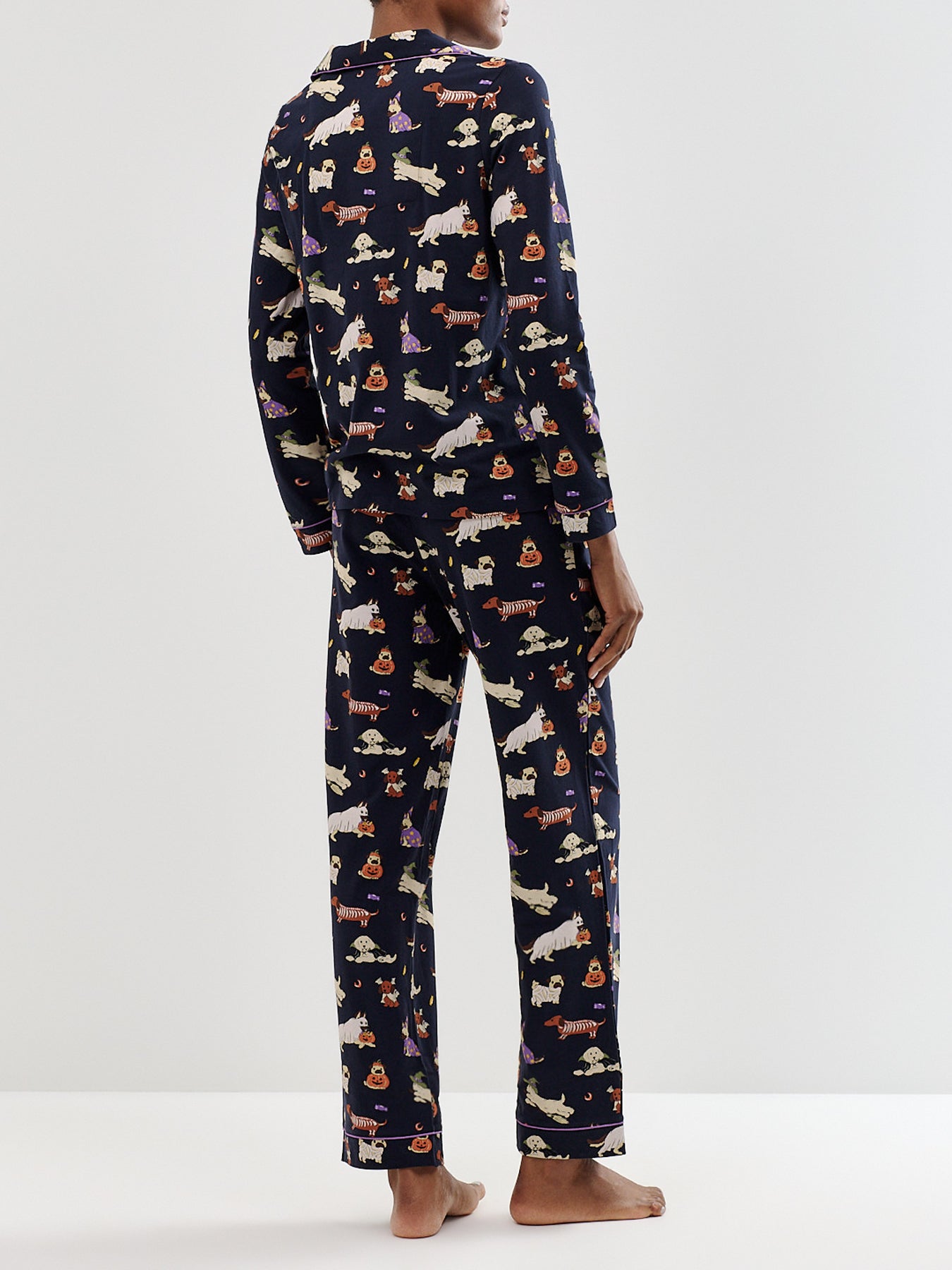 Halloween Dogs Organic Cotton Long Pyjama Set