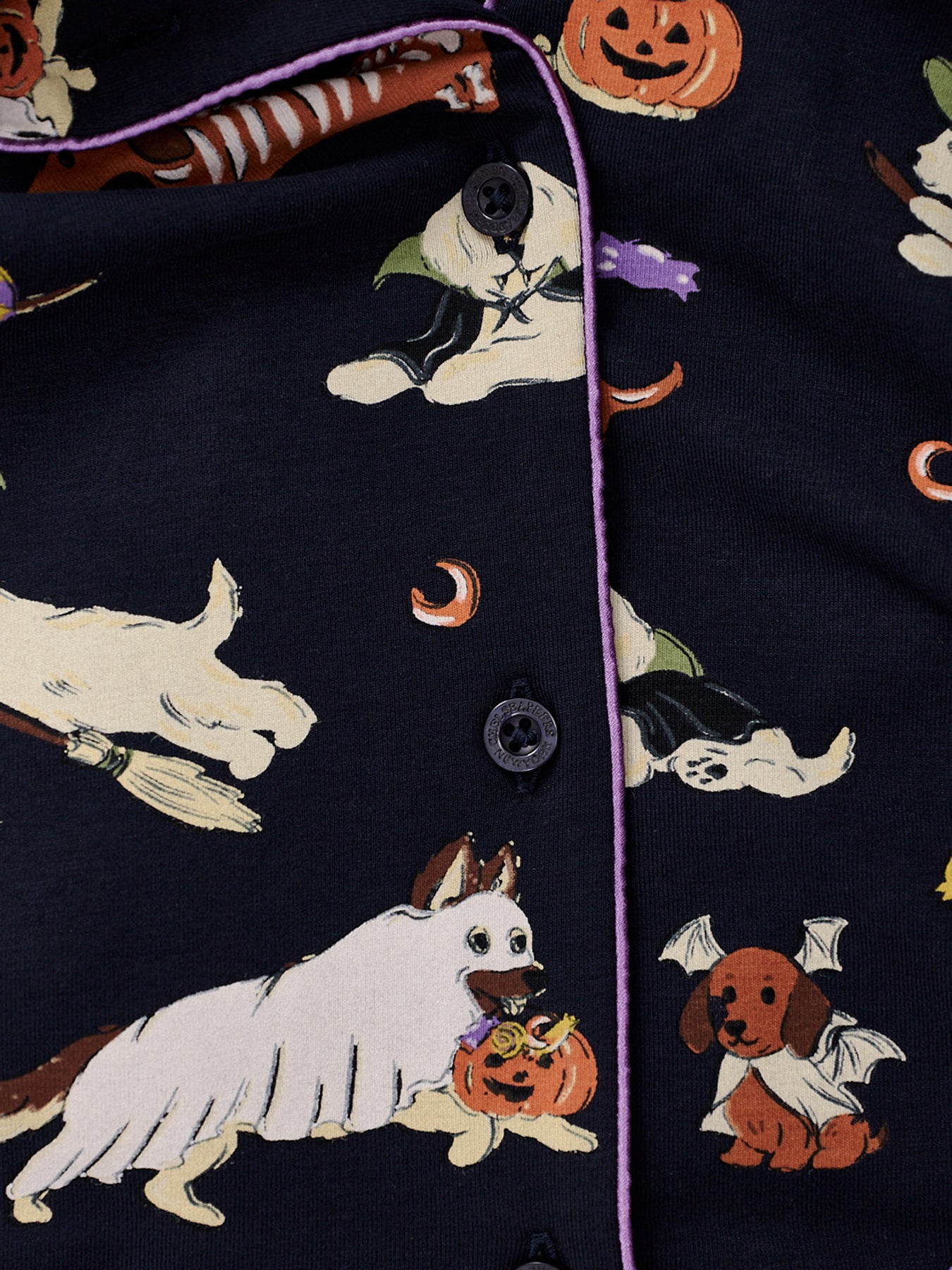 Halloween Dogs Organic Cotton Long Pyjama Set