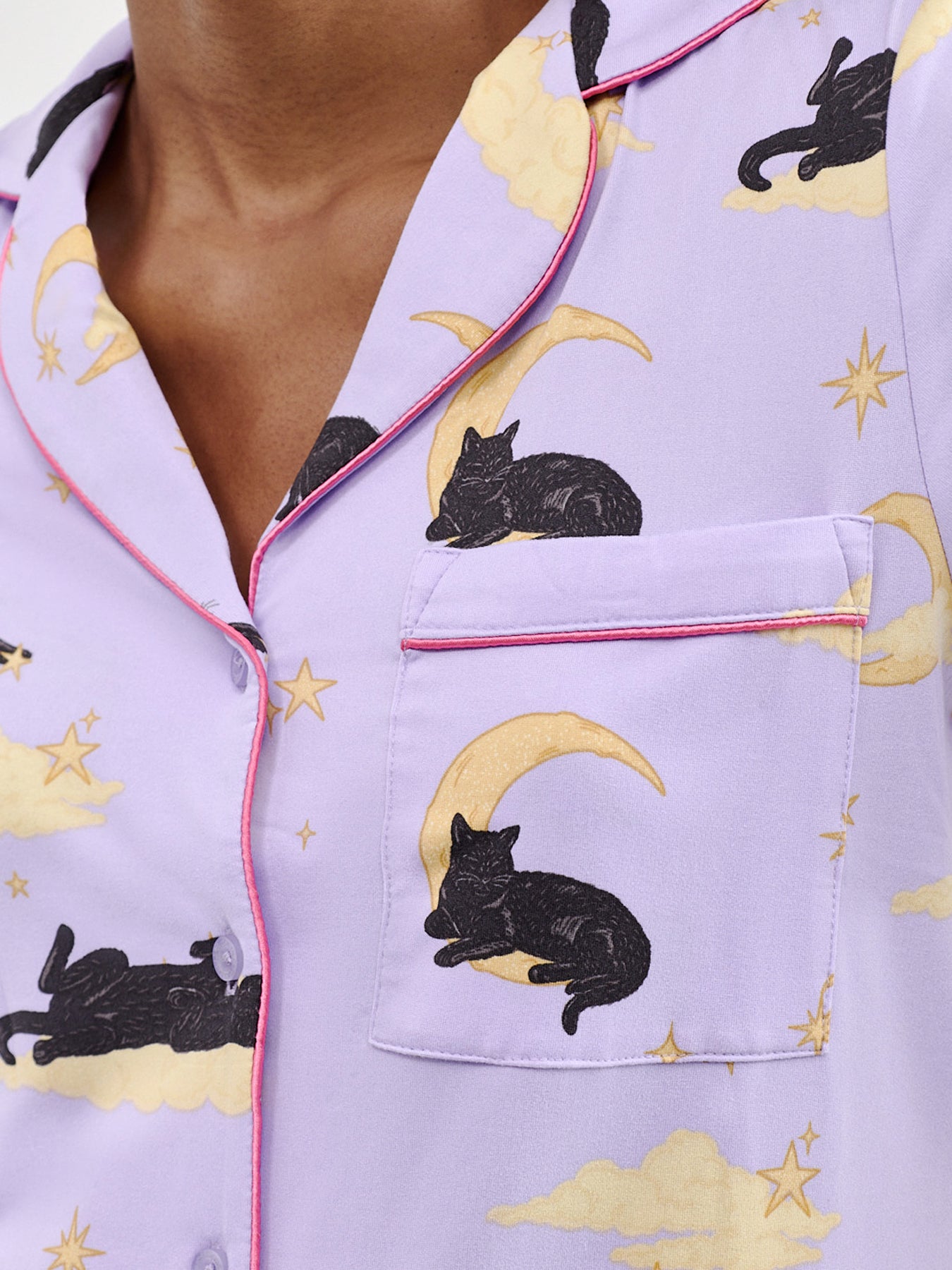 Cats On Clouds Recycled Polyester Short Pyjama Set