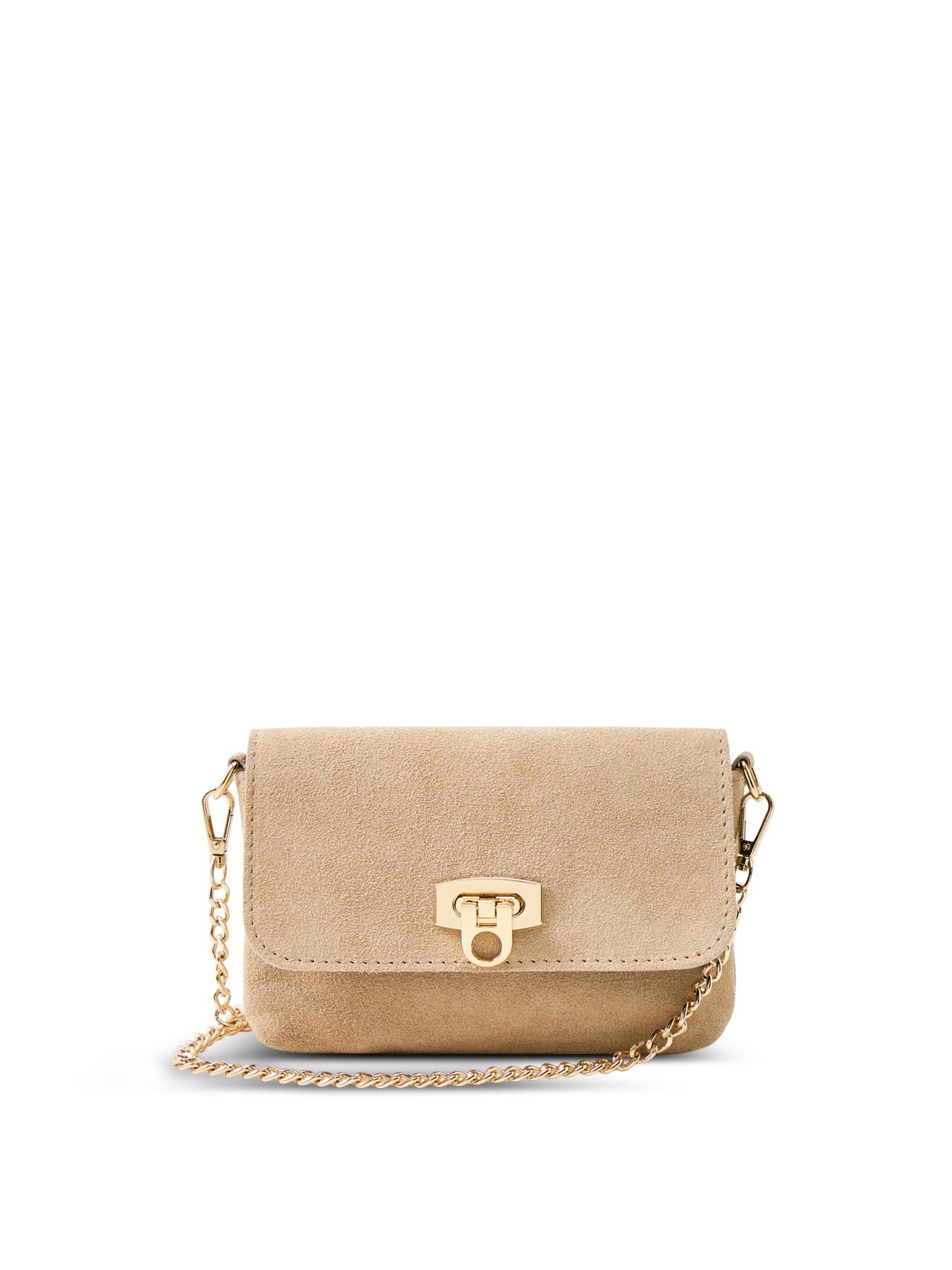 Art Venus Latchy Suede Crossbody Bag Tan