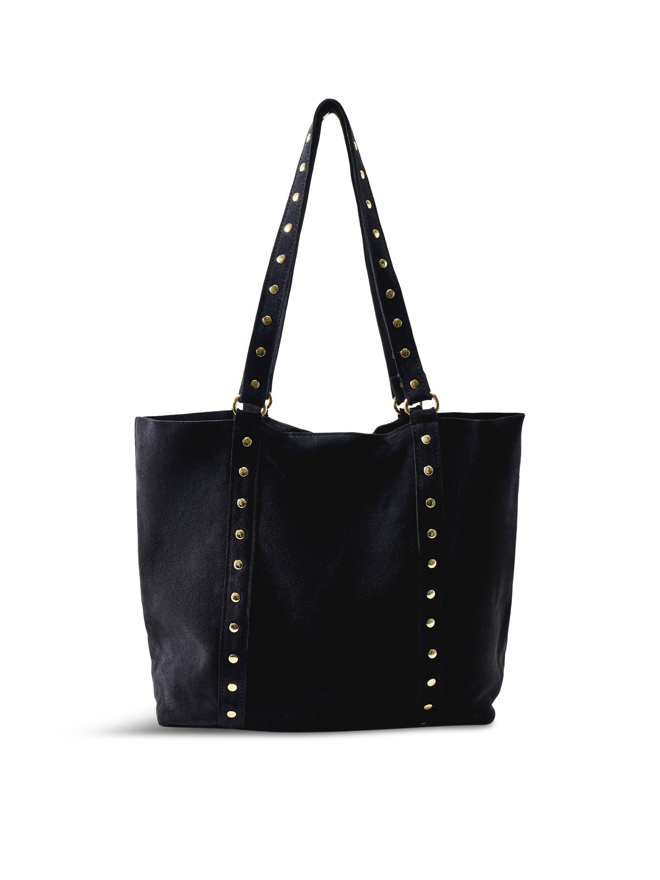 Cornelle Studded Suede Tote Bag Black