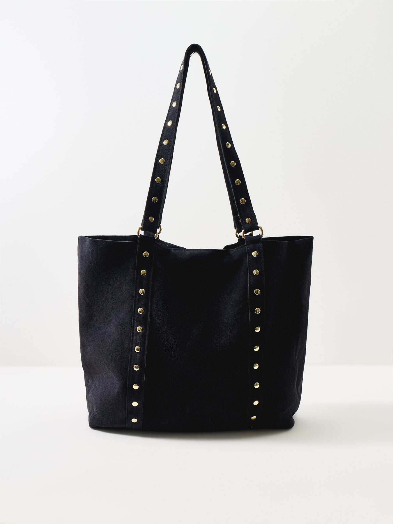 Cornelle Studded Suede Tote Bag Black
