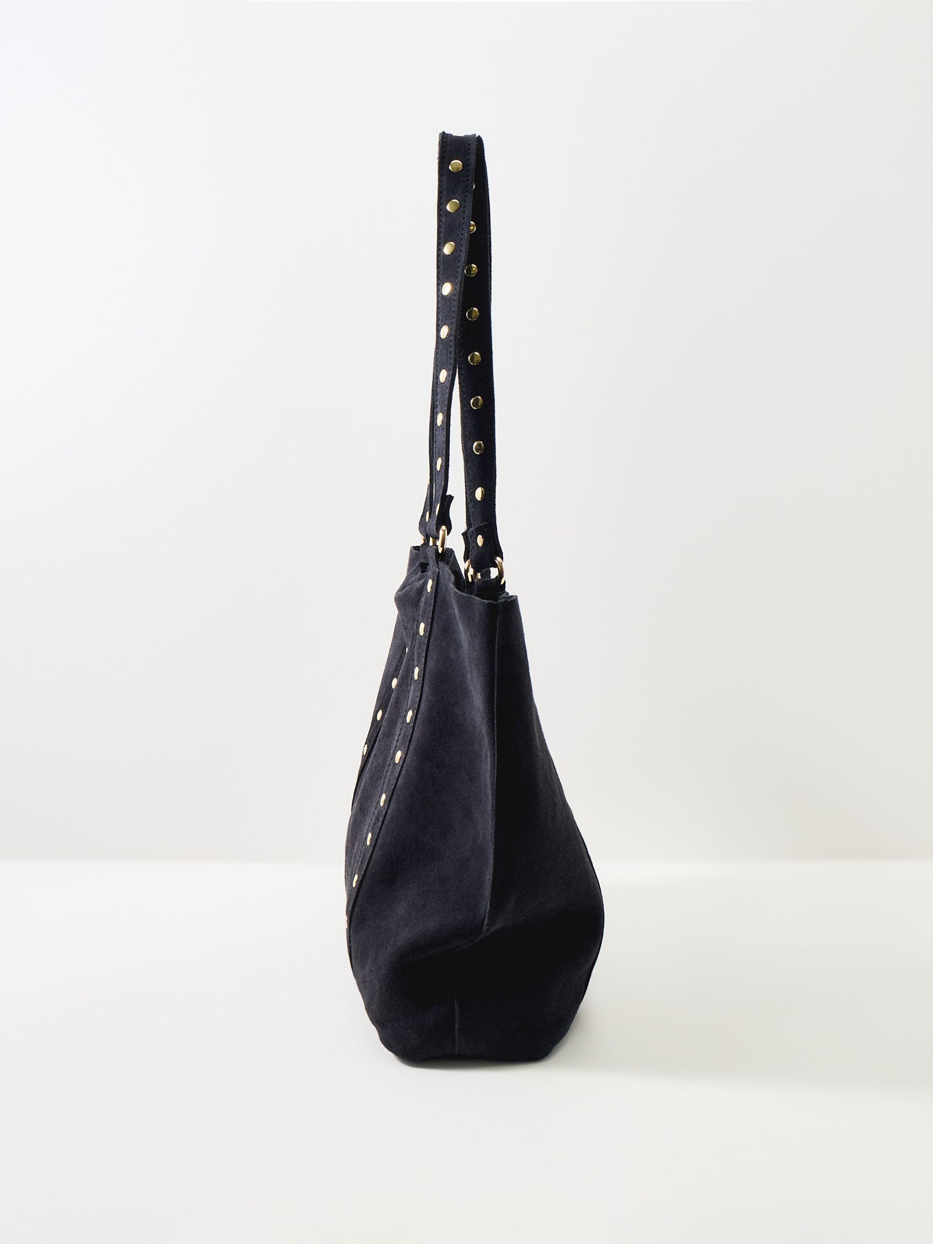 Cornelle Studded Suede Tote Bag Black
