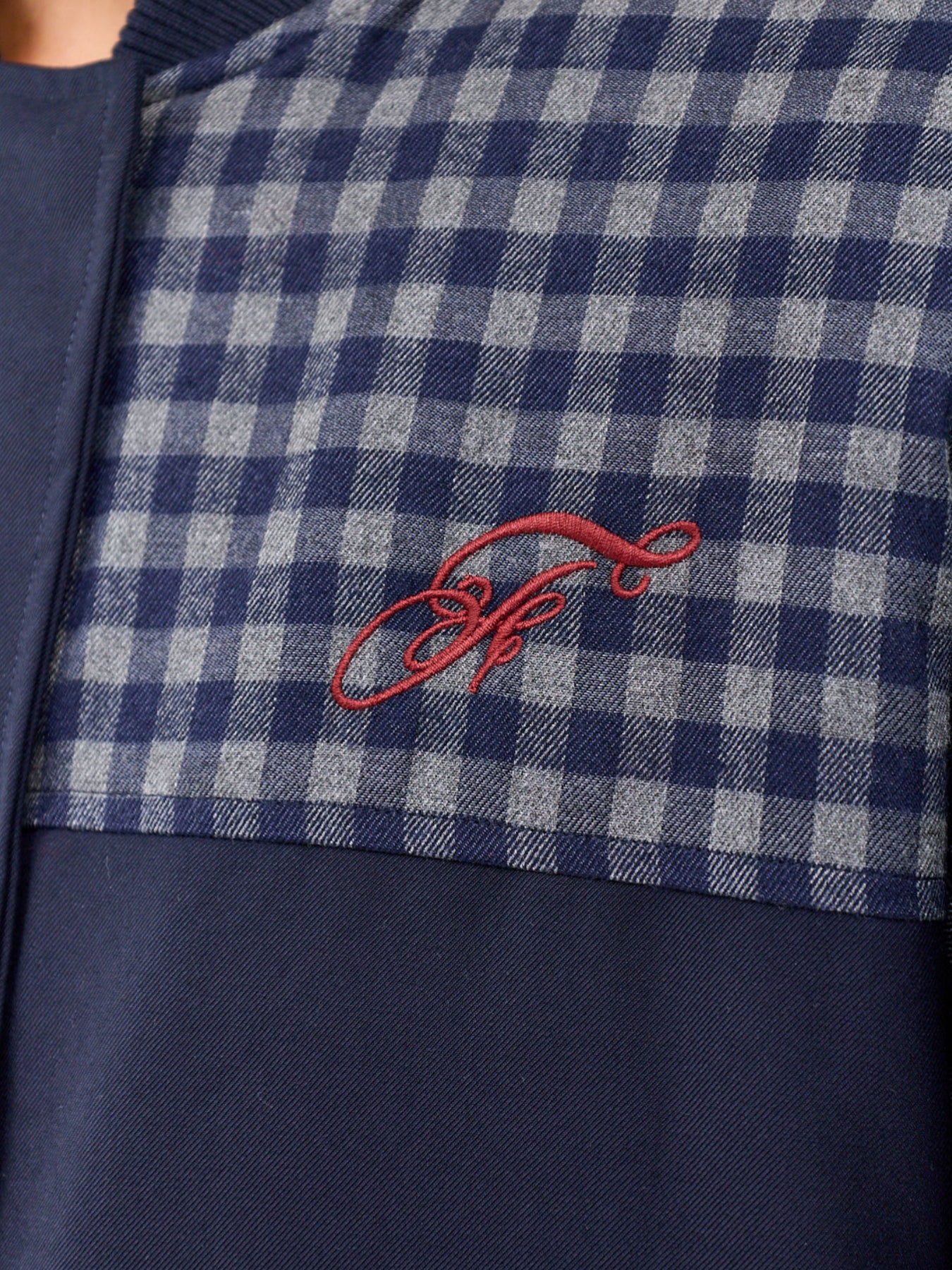 Cotton Hadong Bomber Jacket - Navy