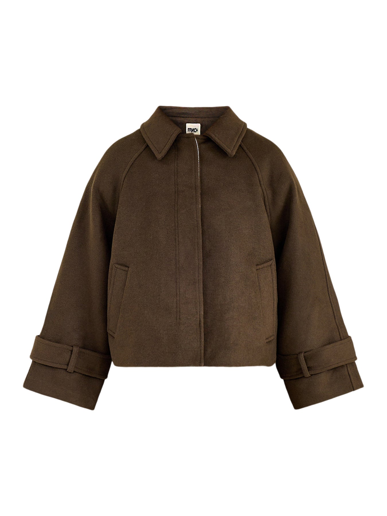 Wool Blend Pembroke Coat - Khaki