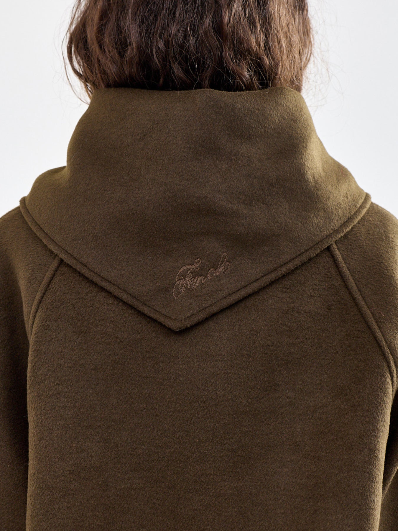 Wool Blend Pembroke Coat - Khaki